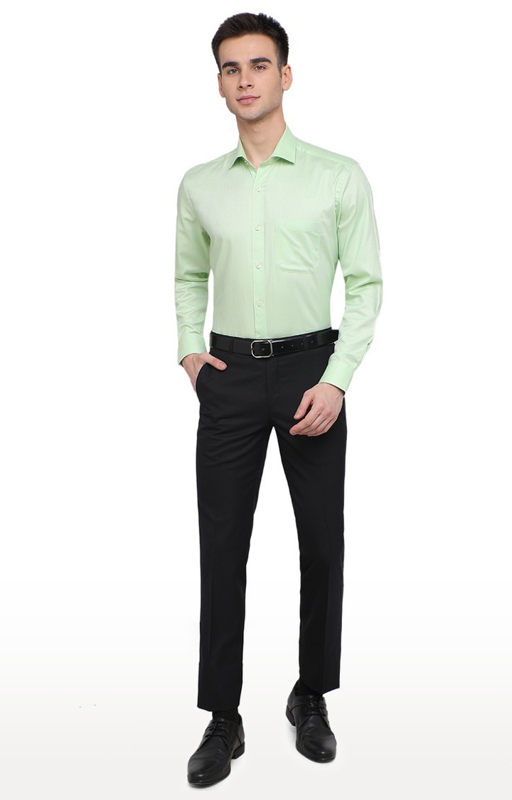JadeBlue | JSK16231 GREEN Men's Green Cotton Solid Formal Shirts 1