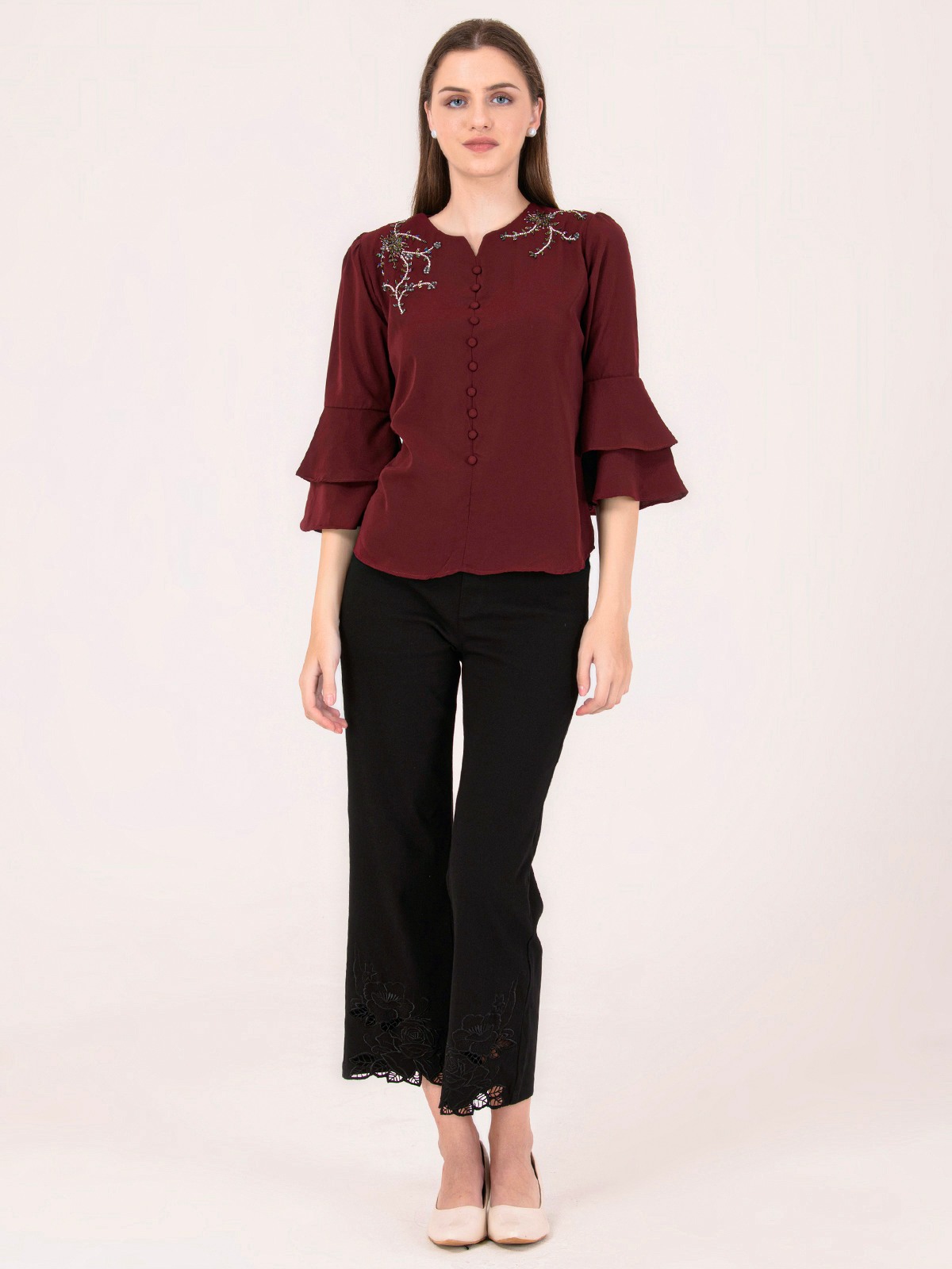 Albion Women Wine Smart Top