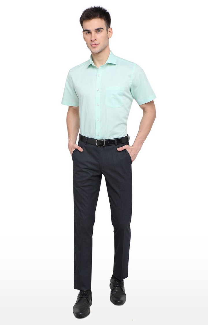 JadeBlue | RM-2004 GREEN Men's Green Cotton Solid Formal Shirts 1