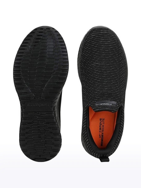 Campus Shoes | Men's Black AIM PLUS Casual Slip ons 3