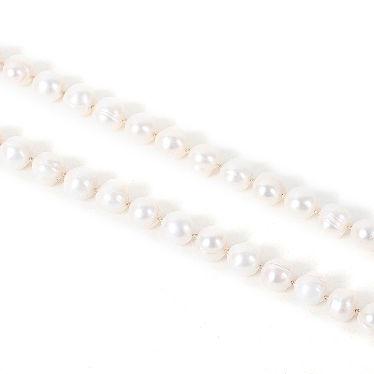 Shiv Ratan Kendra Natural Pearl Mala to balance Moon Planet, Mental Well Being & Anger Control II Length 75-85 CM II Weight: 45-50 Grams II
