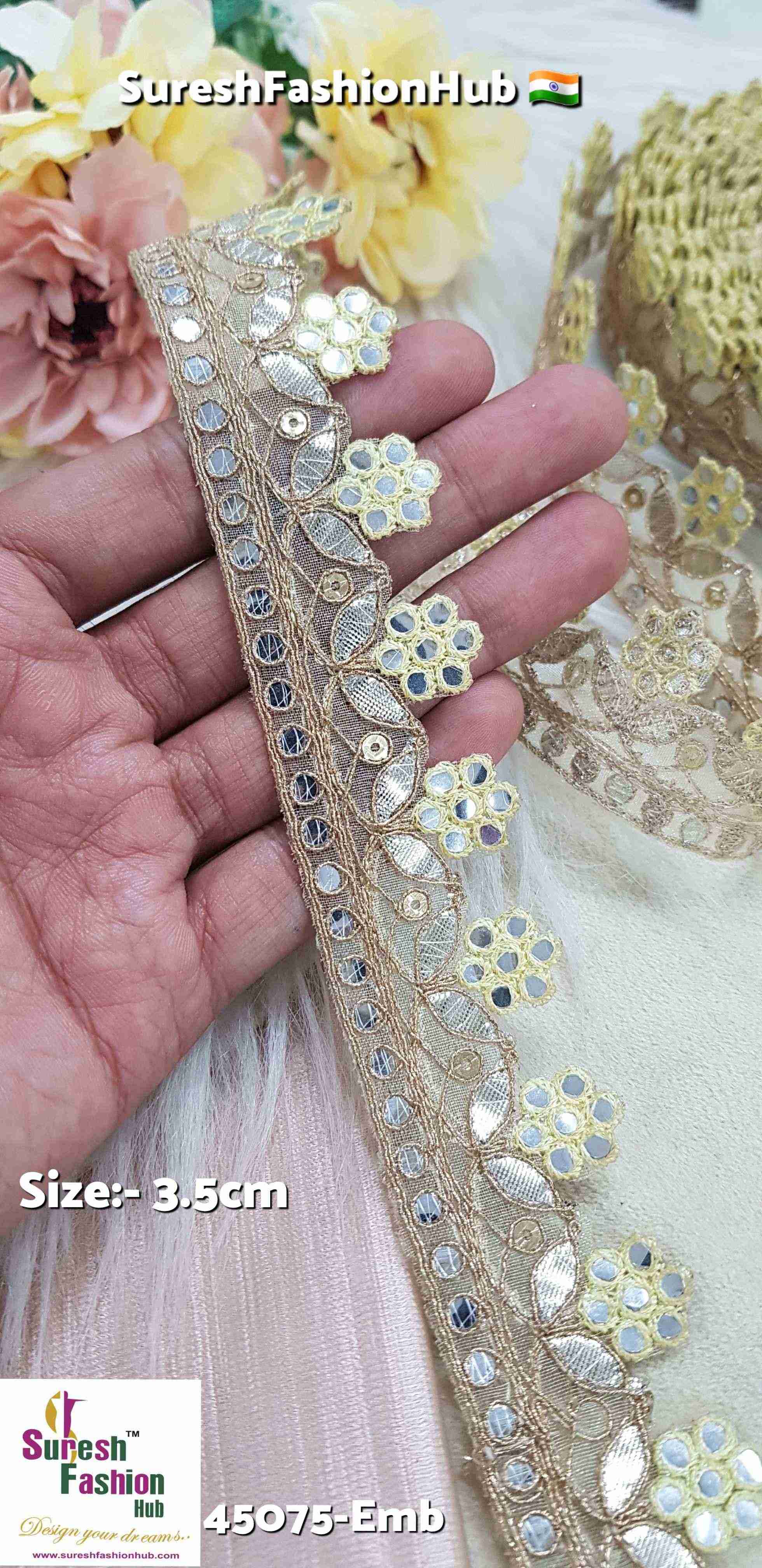 Lemon Mirror Grace Single-Cut Gota Lace