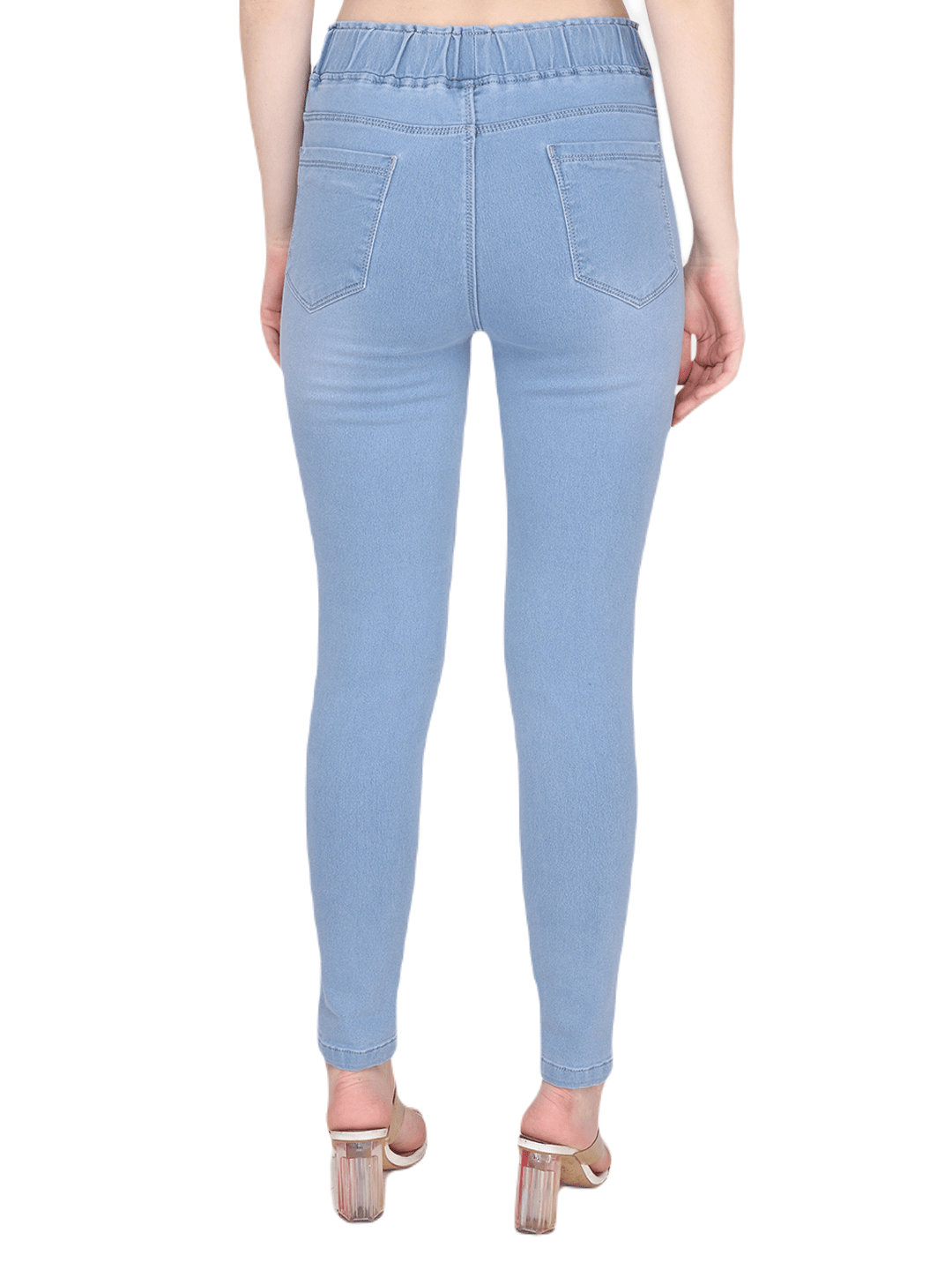 Albion By CnM Women Stretchable Light Blue Denim Jegging