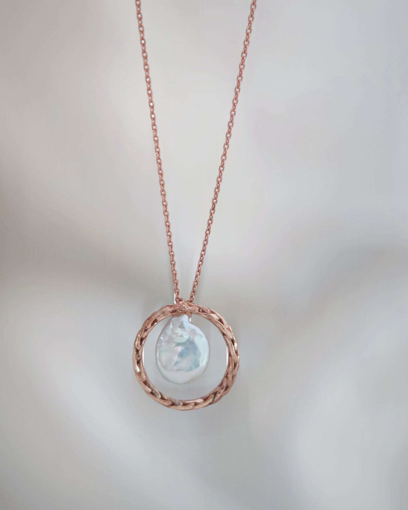Rose gold blazed ring pendant