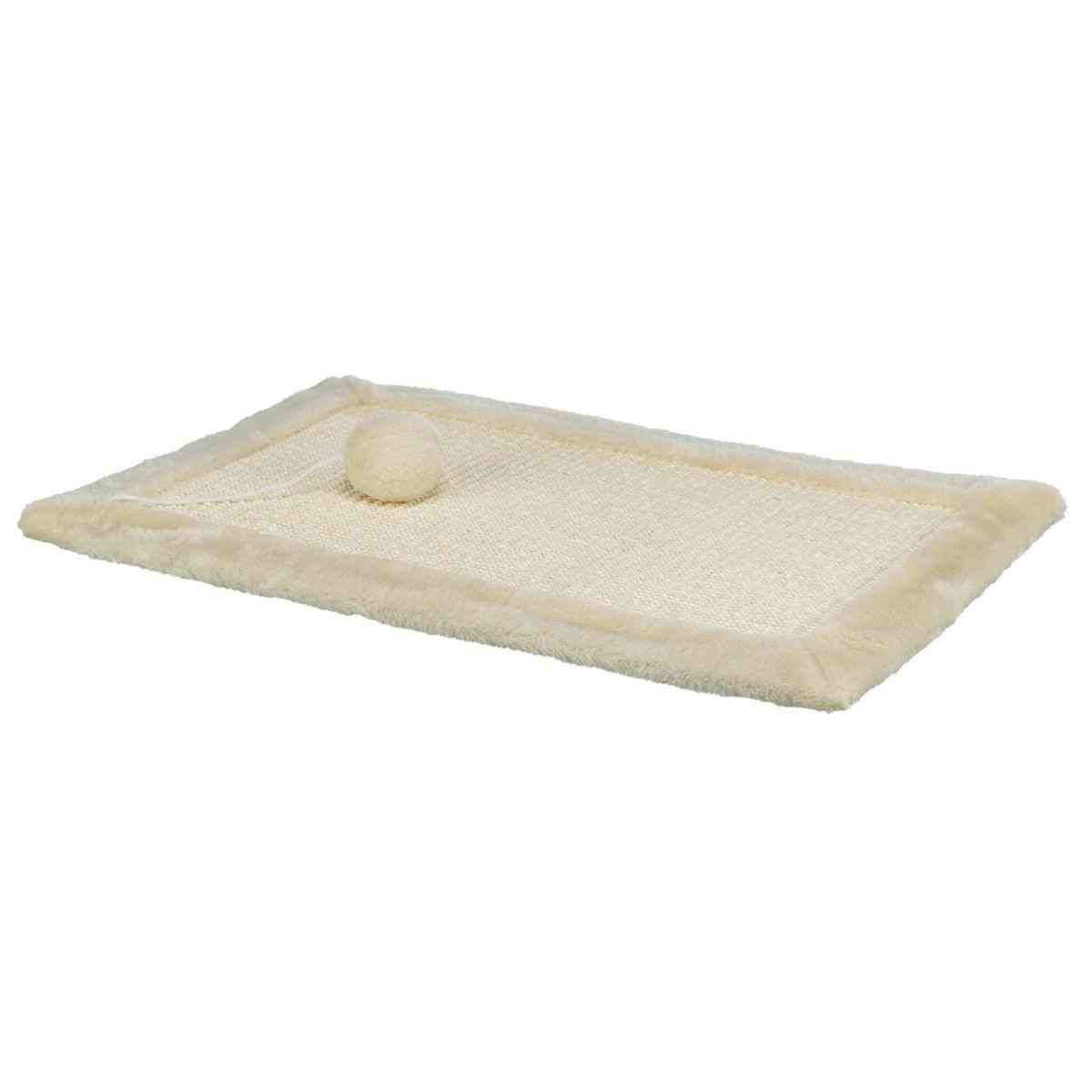 Trixie Scratching Mat Sisal Rug/Plush for Cats (55×35 cm, Beige)