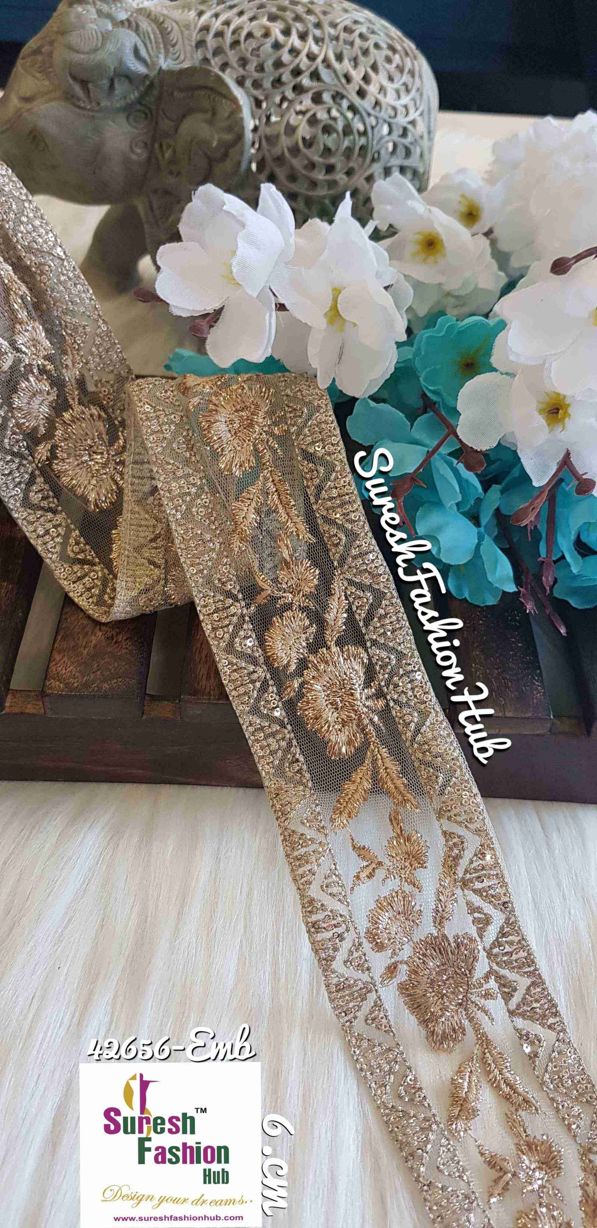 Indian Laces Embellishments Embroidery Saree Border Wholesale Silk Crafting Sewing Decorative Designer Ribbons #Blackborder  #Fancylaces #Decorativetrims #Embroideredborder #Sewingtrims #テープ #minne #lndianlaces #Sareeborder #アニー都城 #pasamanerías #pasamaneriasbordadas #Embellishments #可愛いマスク #Embroiderytrimmings #アクセサリー