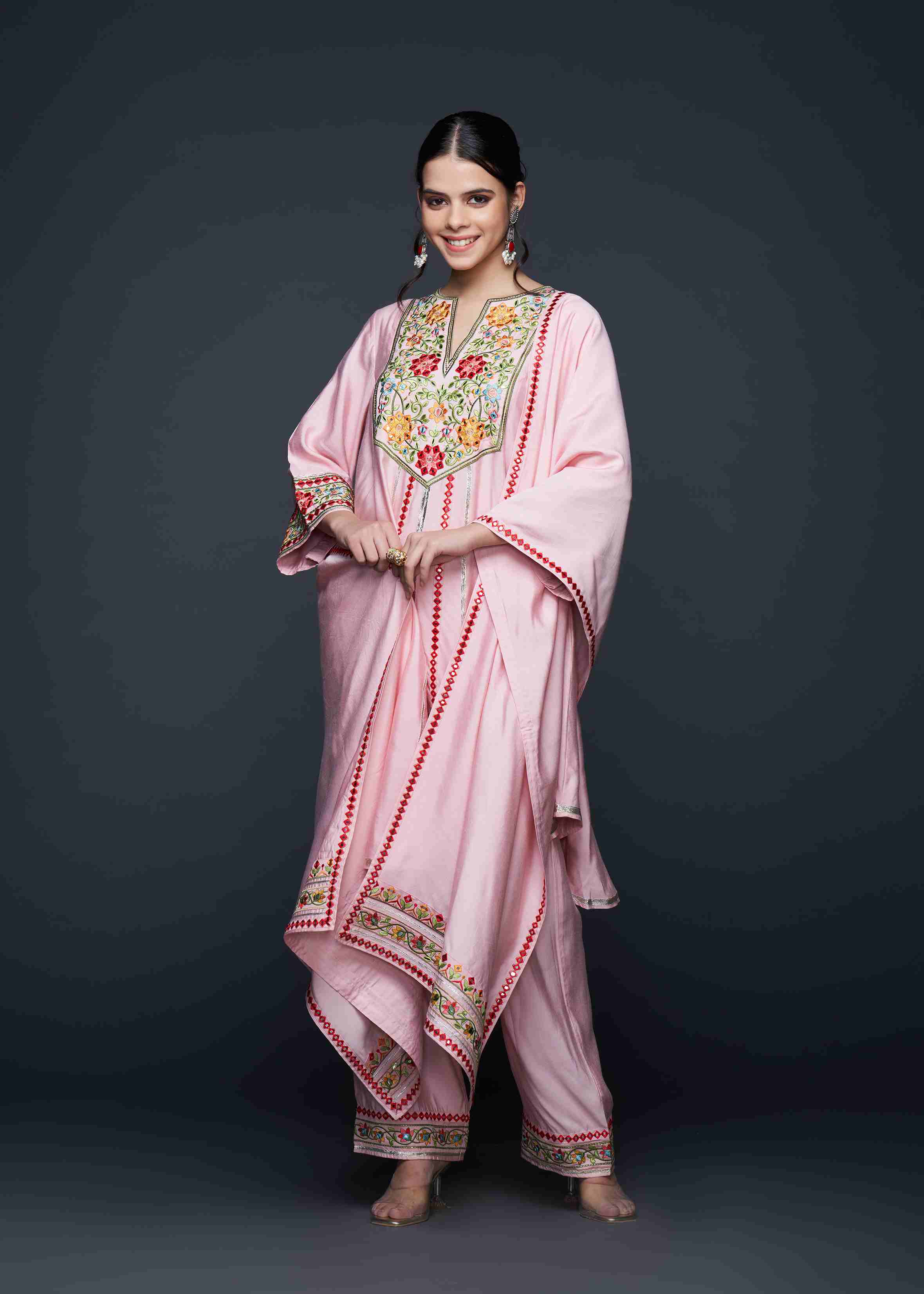 Pink Zoya Kali Kurta