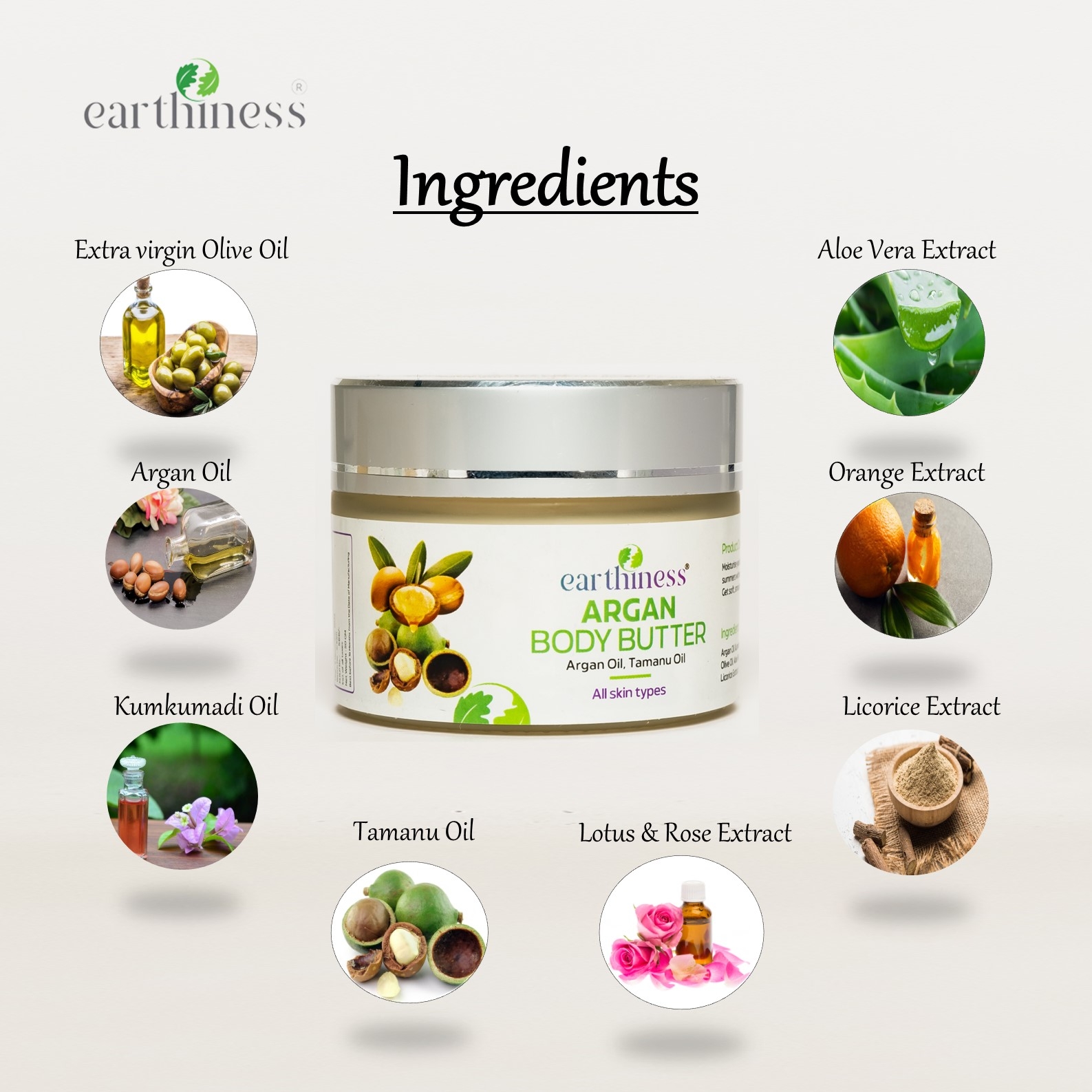 Earthiness | Earthiness Argan Body Butter - 300 gm 2