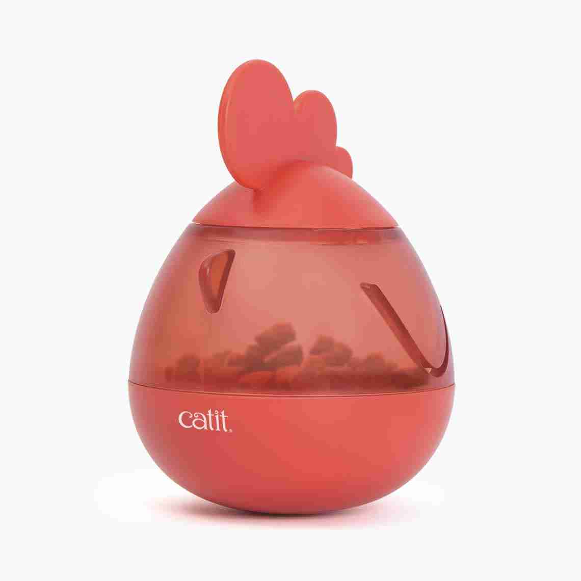 Catit PIXI Treat Dispenser Slow Feeder,  Interactive Treat Toy for Cats Rooster