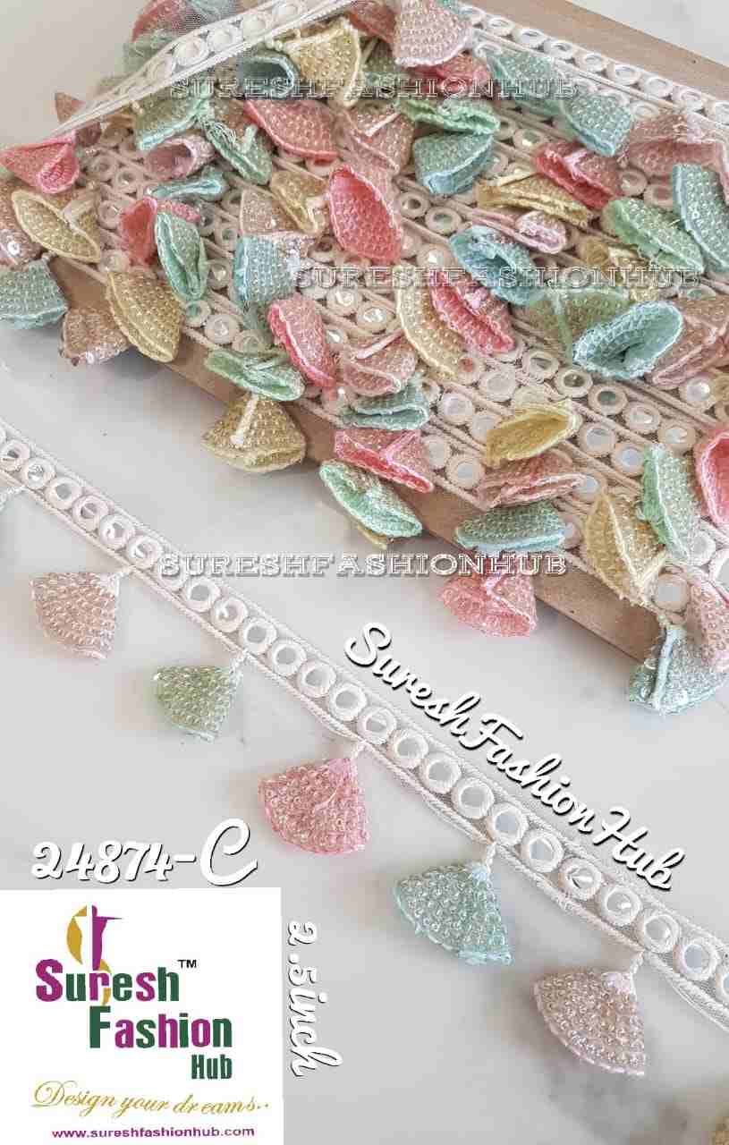 Indian Laces Embellishments Embroidery Saree Border  Wholesale Silk Crafting Sewing Decorative Designer Ribbons #bohobagmaking #fedorahats  #minne  #lndianlaces  #Sareeborder #アニー都城  #pasamanerías #pasamaneriasbordadas #Embellishments #可愛いマスク  #Embroiderytrimmings #アクセサリーパーツ #インドレース #homedecorating #galonesimportados #
