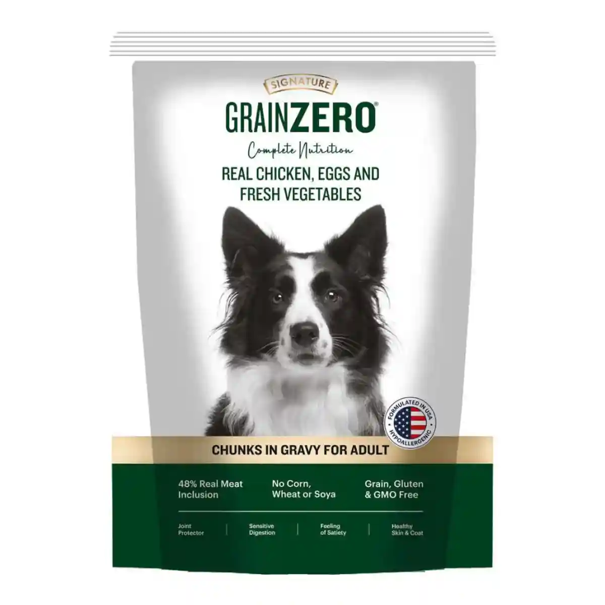Grain Zero Adult Chicken Chunks Gravy Wet Dog Food, 70g