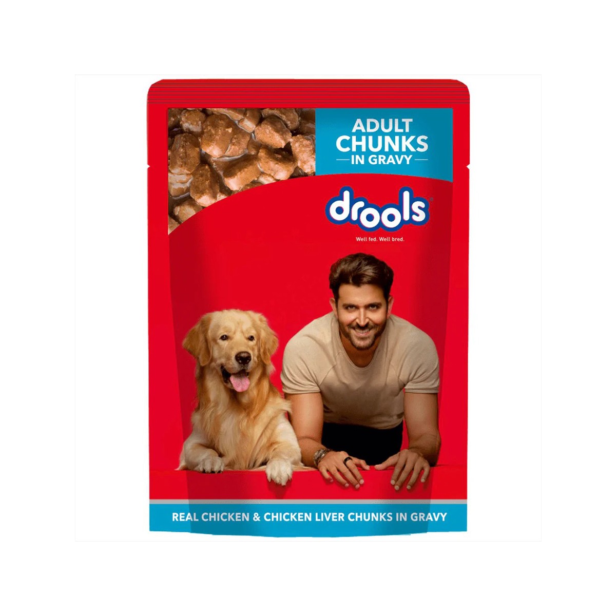 Drools Adult Chicken Chunks Gravy Dog Wet Food - 150g - Pack of 5 + 1