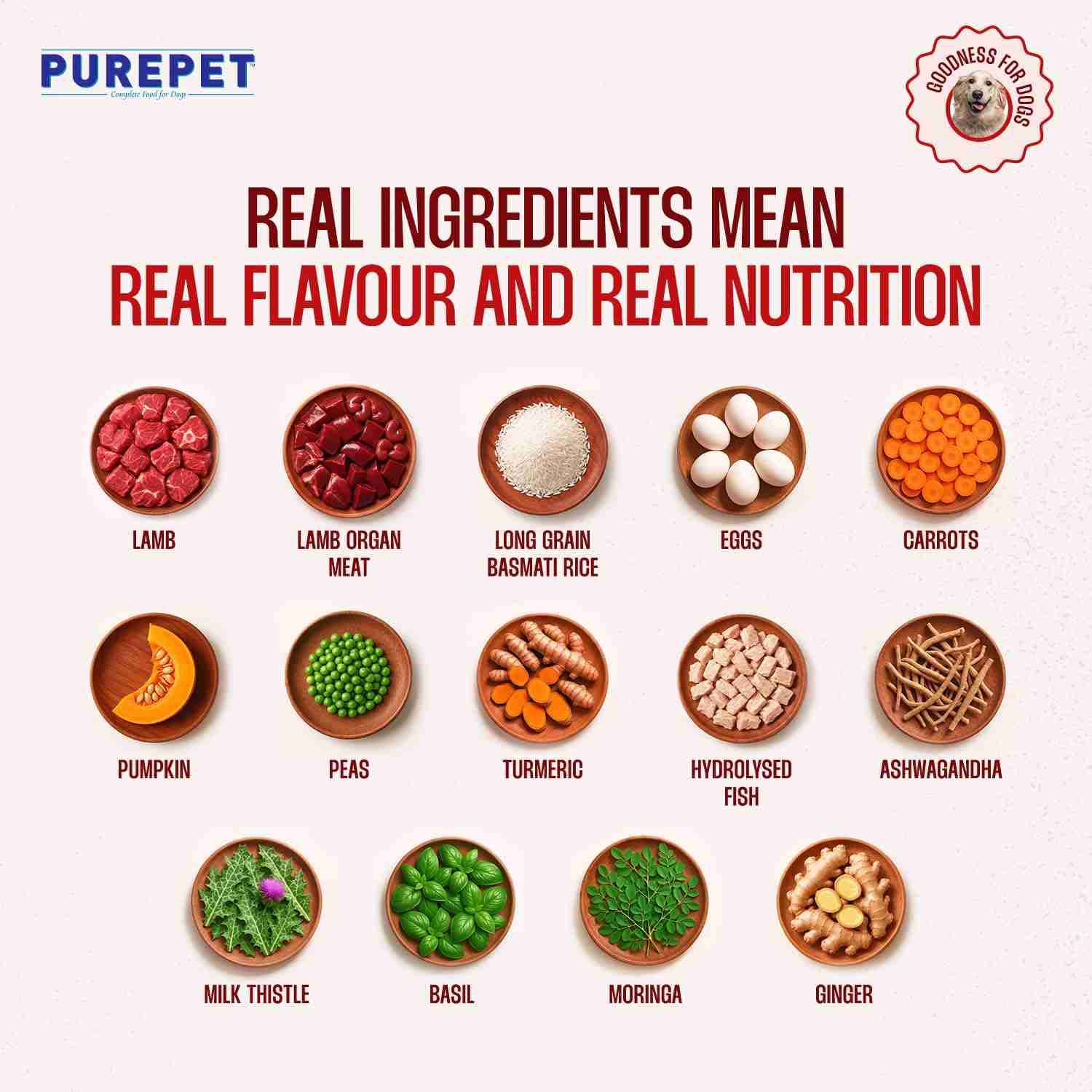 Purepet Mutton Biryani Fresh Food for Dogs, 300g