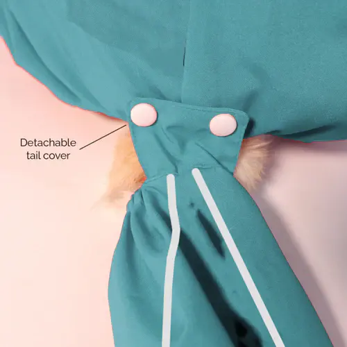 Dogobow Shark Body Suit Raincoat for Dogs and Cats, Blue