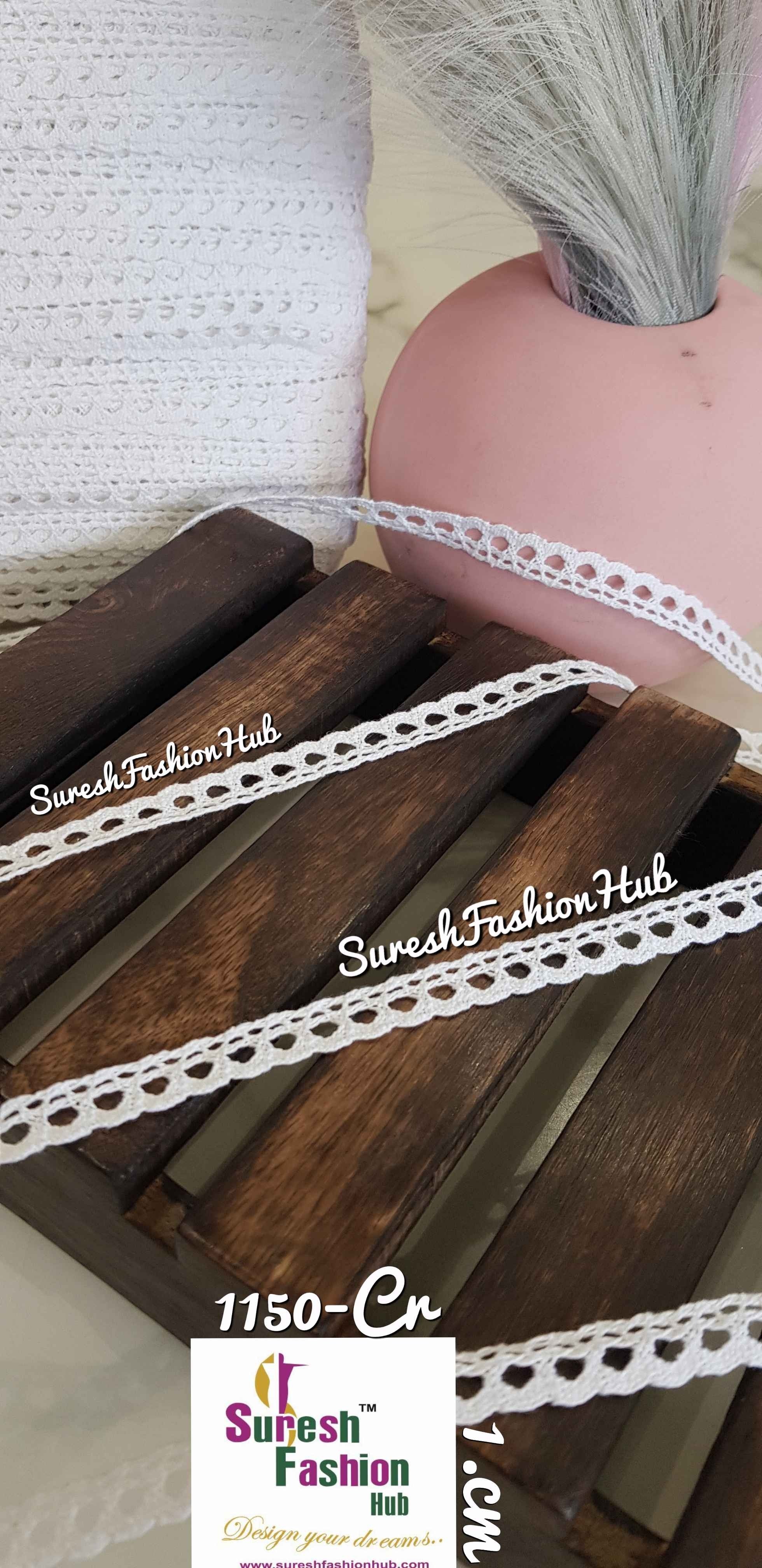 Semicircular pattern Cotton Crotchet Trim