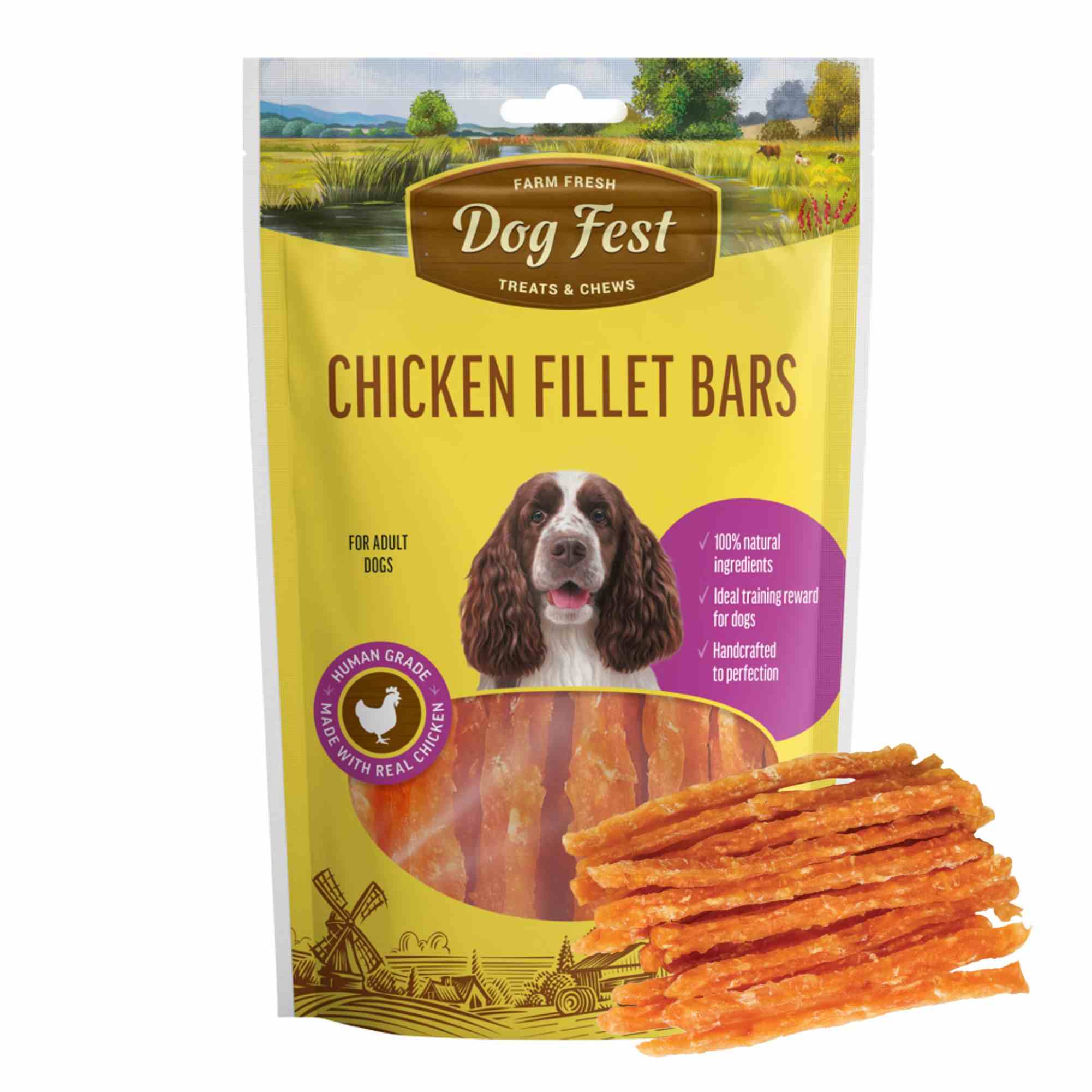 Dogfest Chicken Fillet Bar Dog Treats 90g