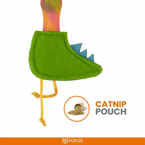 Barkbutler Fofos Crocodile Flick Tube Catnip Toy for Cats