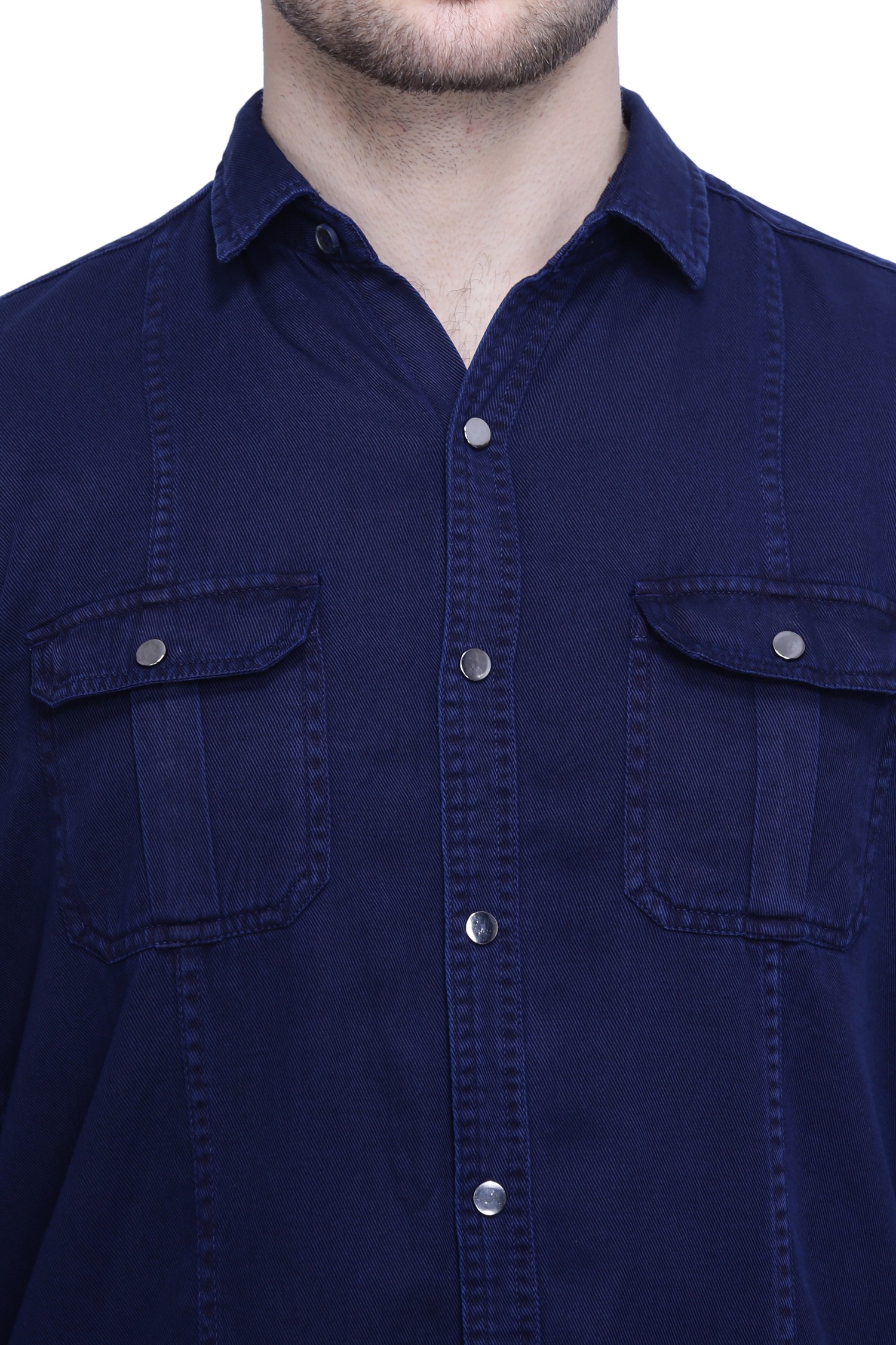Kuons Avenue Men's Denim Cotton Casual shirt-KACLFS1478