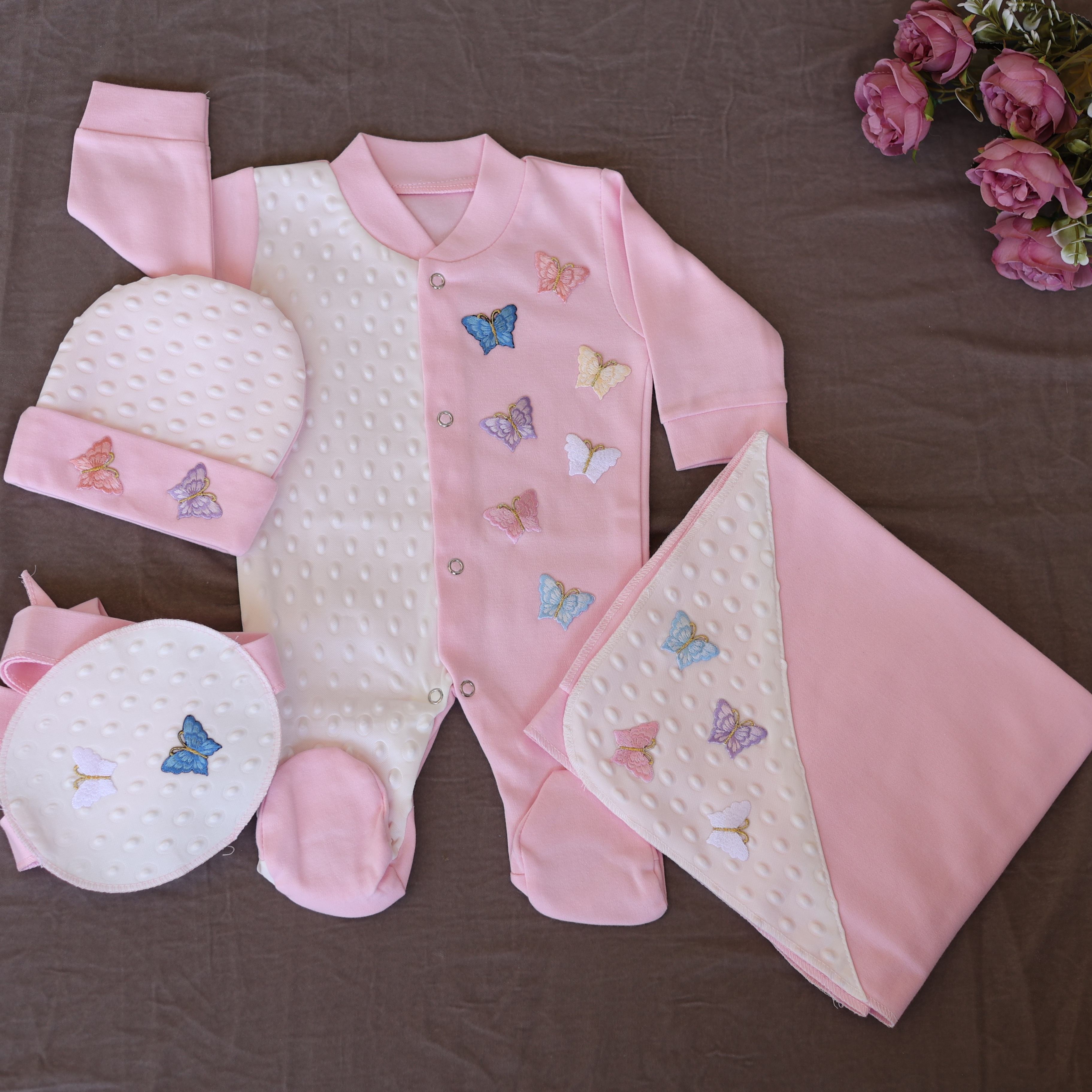 Pink Mariposa Romper Set