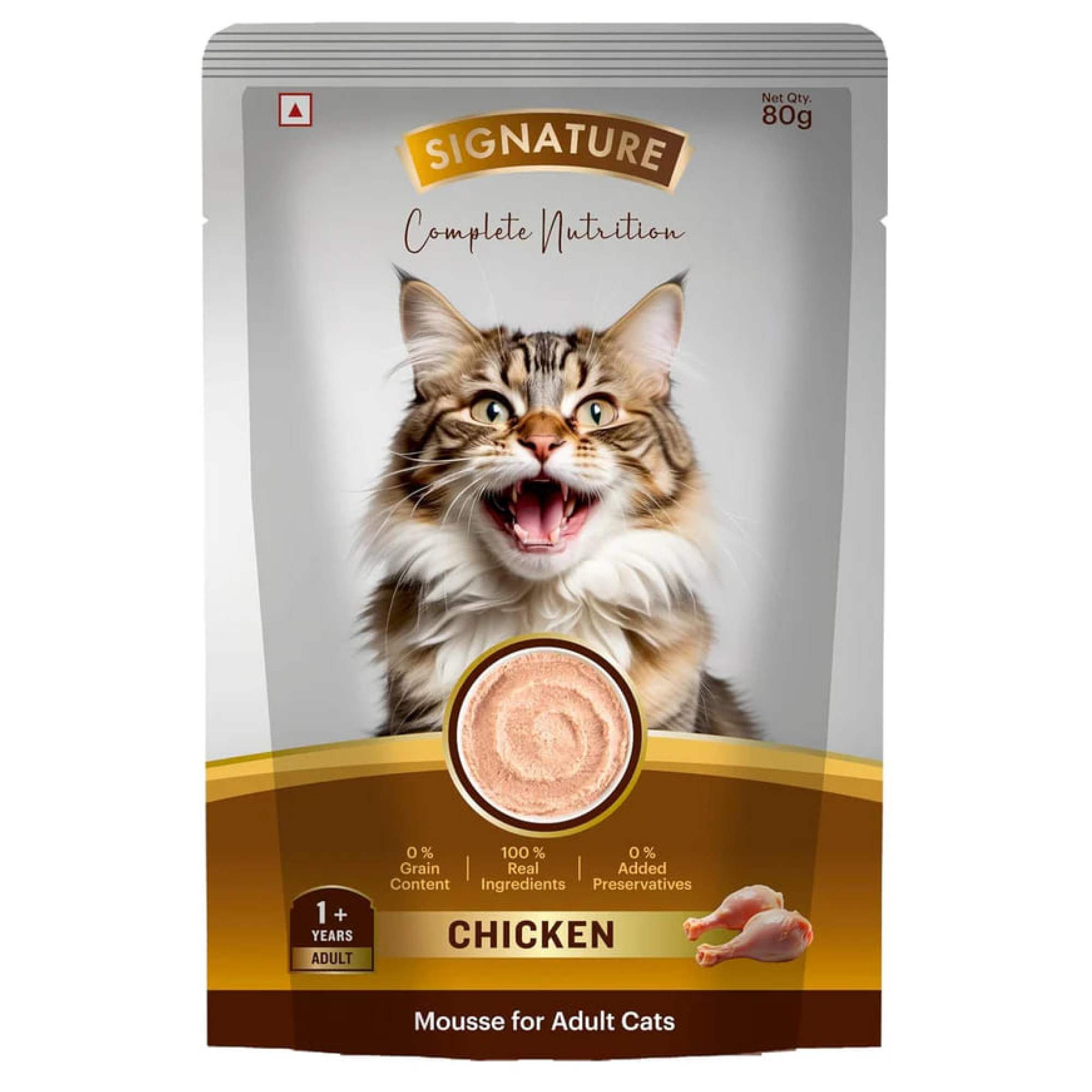 Signature Grain Zero Adult Cat Wet Mousse, 80g