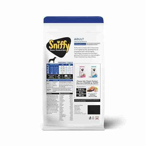 Sniffy Adult Chicken and Egg Dry Food for Dogs 10kg