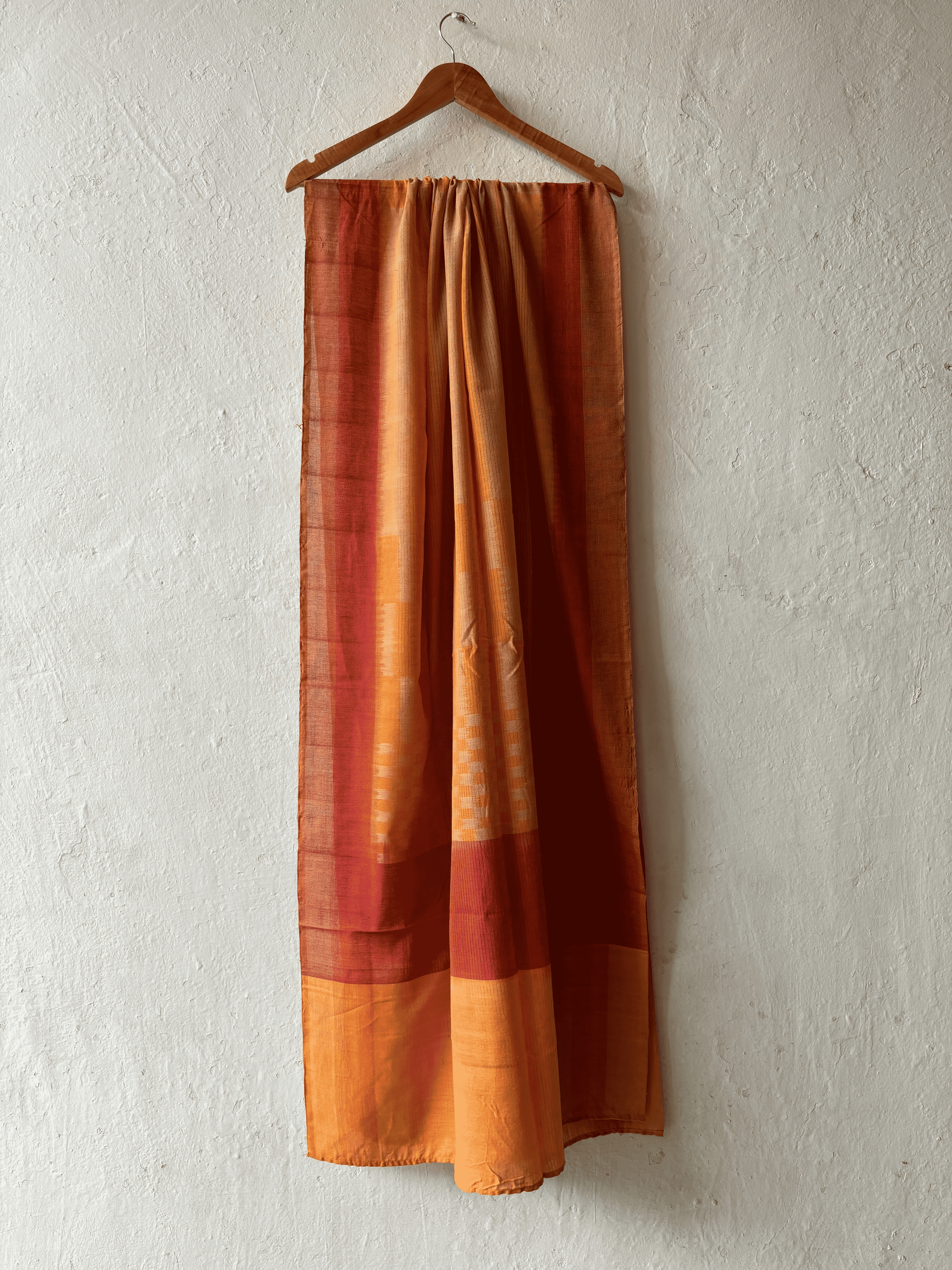 Cotton Ikat Stripe Ika Missing Weave Duppata