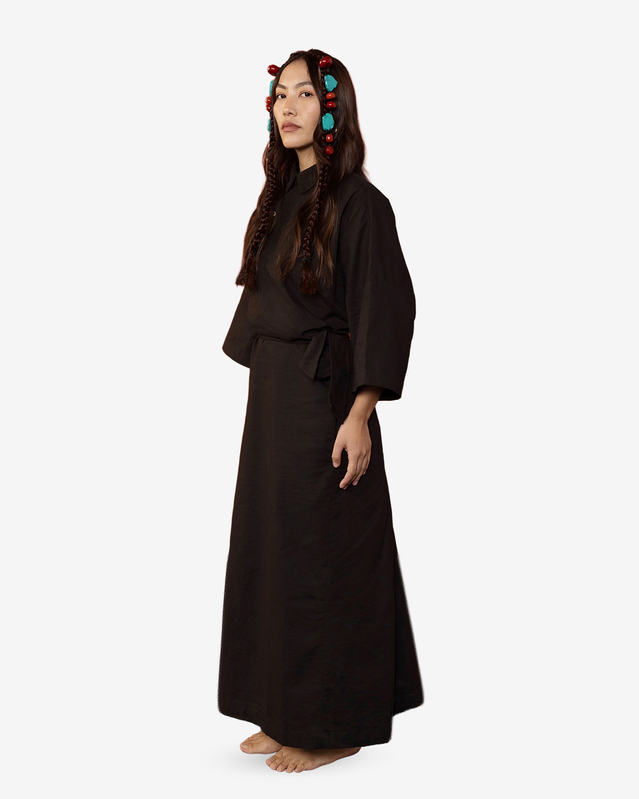 Kham Chuba OS Tie Dress