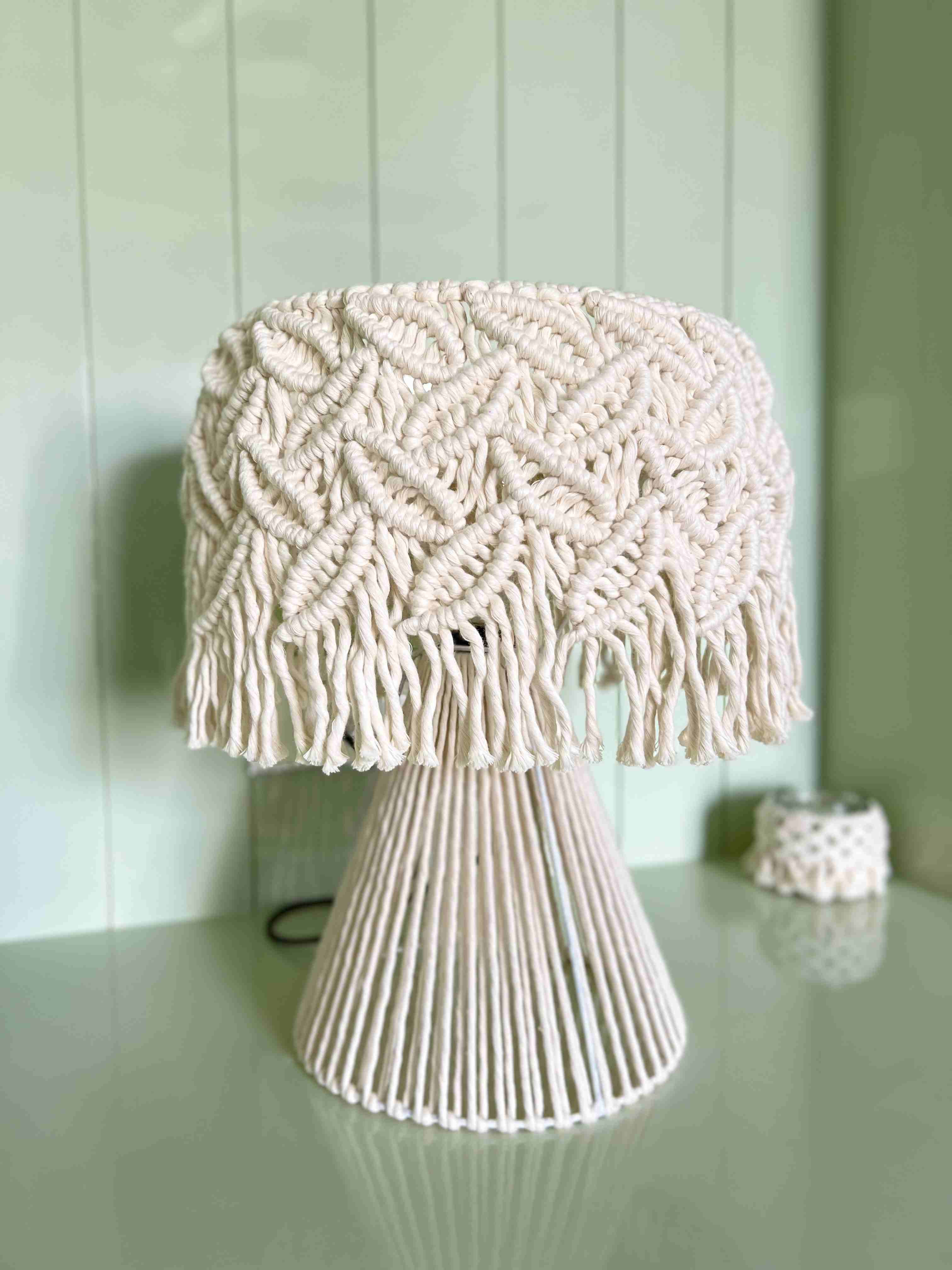 Macrame Leaf Lampshade