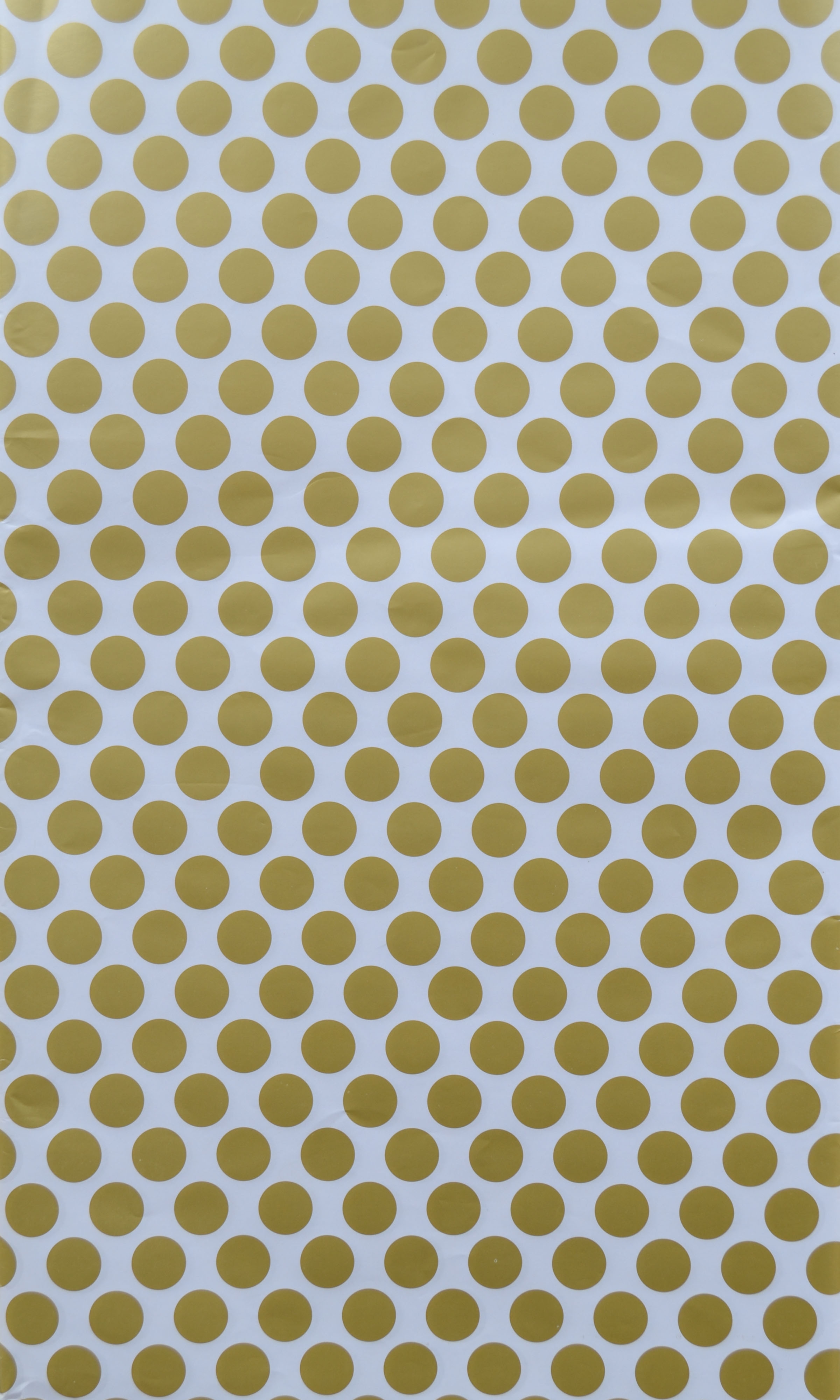 Gift wrapping Paper (Polka Dots Design in Gold)