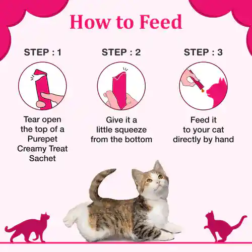 Purepet Tuna and Bonito Lickable Creamy Treats for Cats, 75g