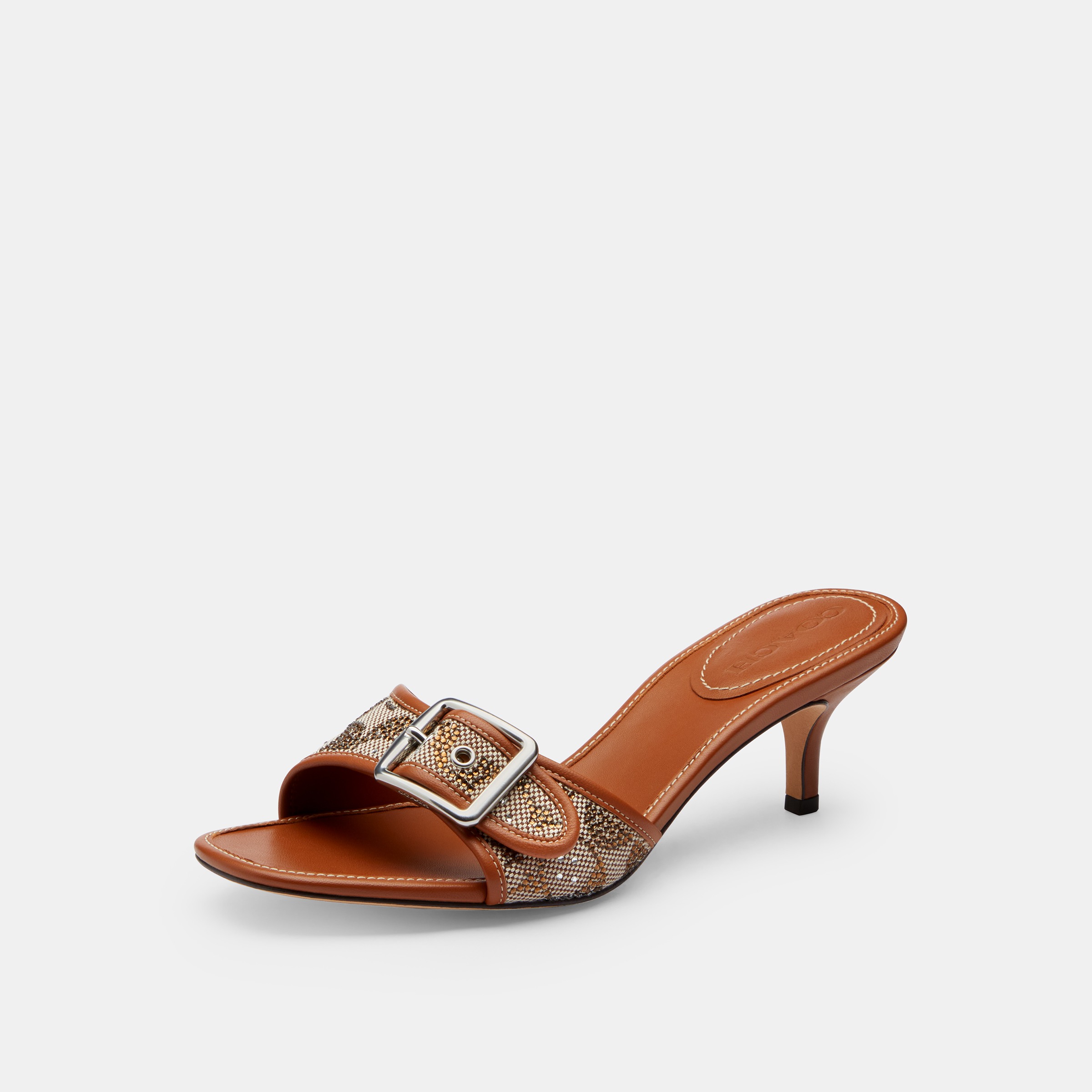 Margot Sandal In Crystal Signature Jacquard
