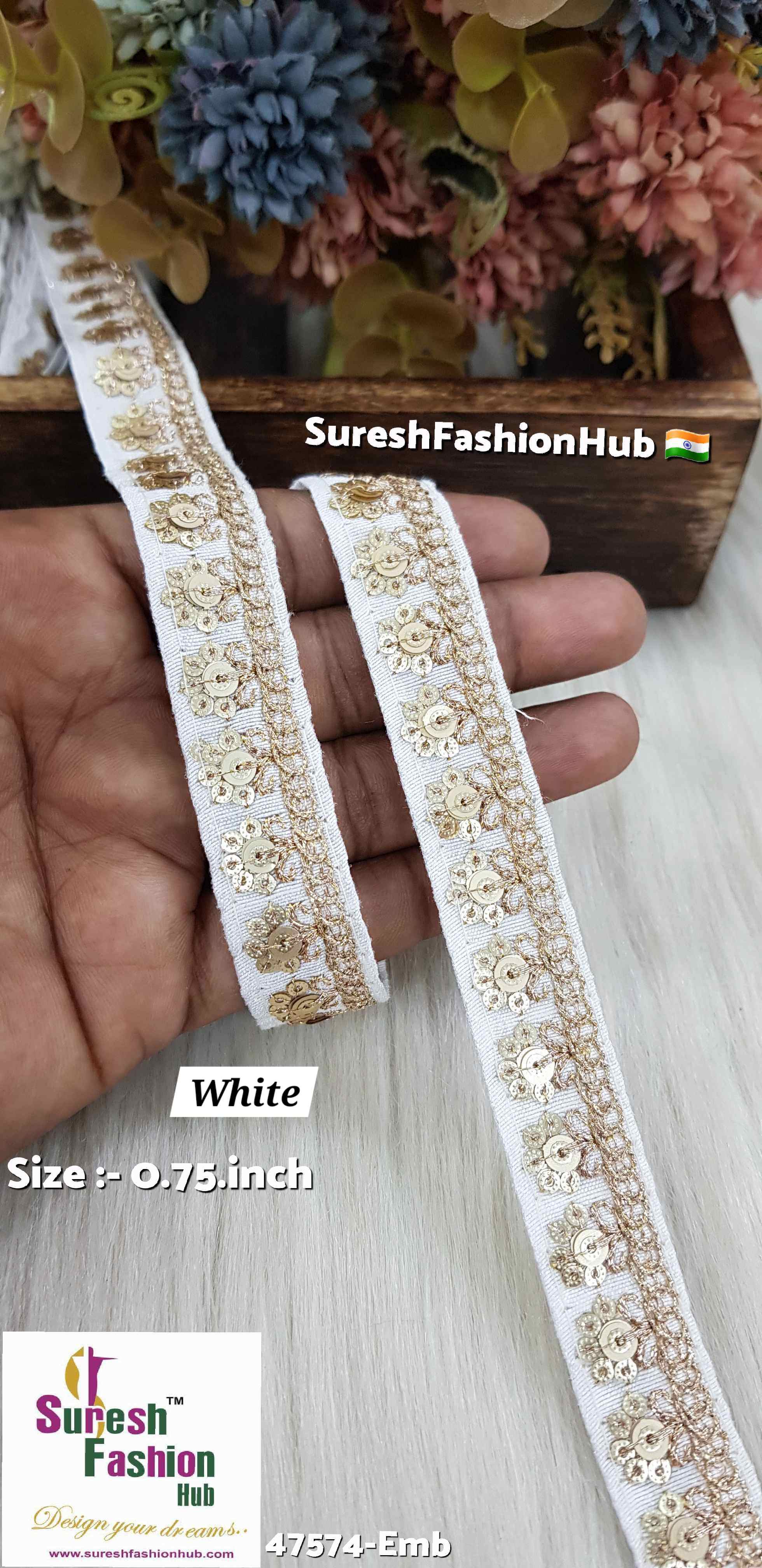 Embroidery White Purity Surat Silk