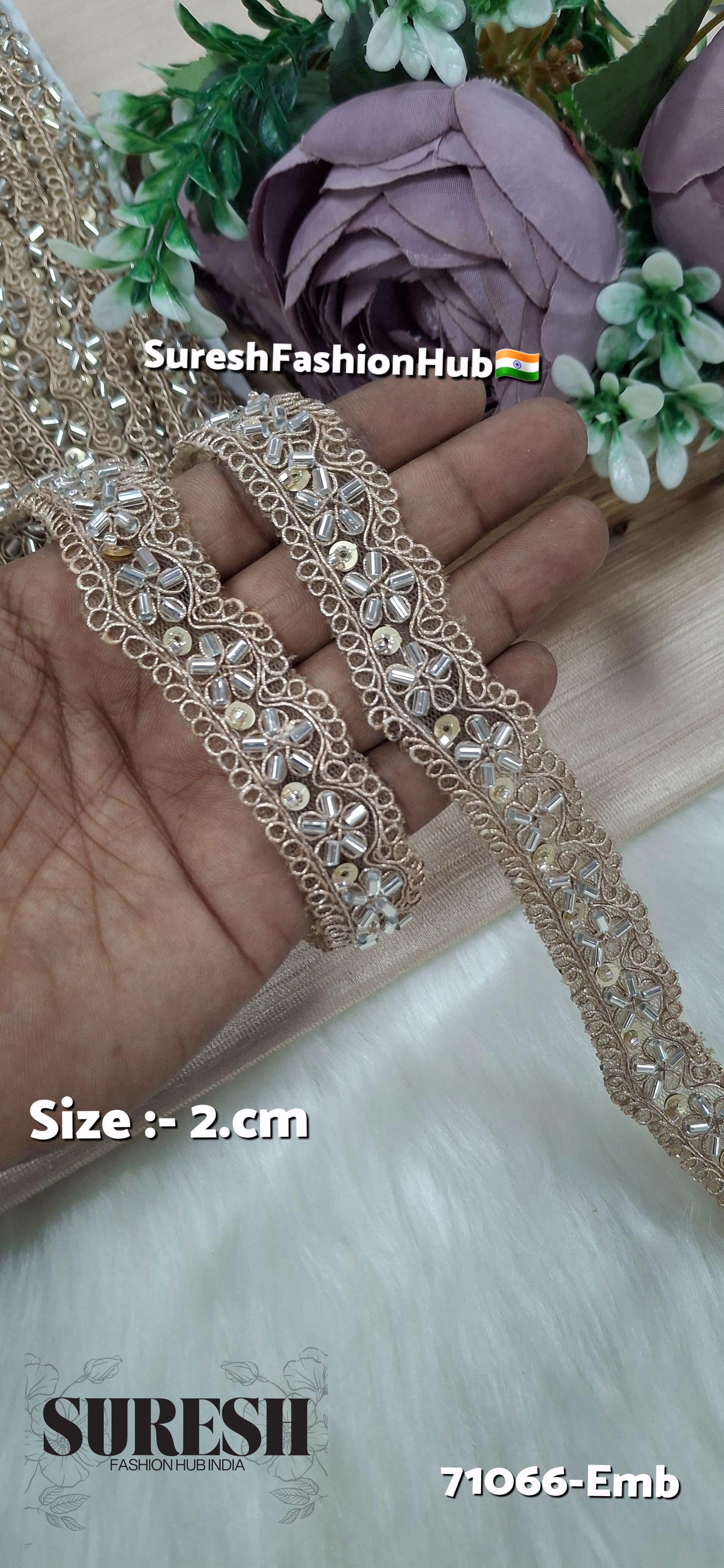 Rose Scalloped Floral Embroidery Lace