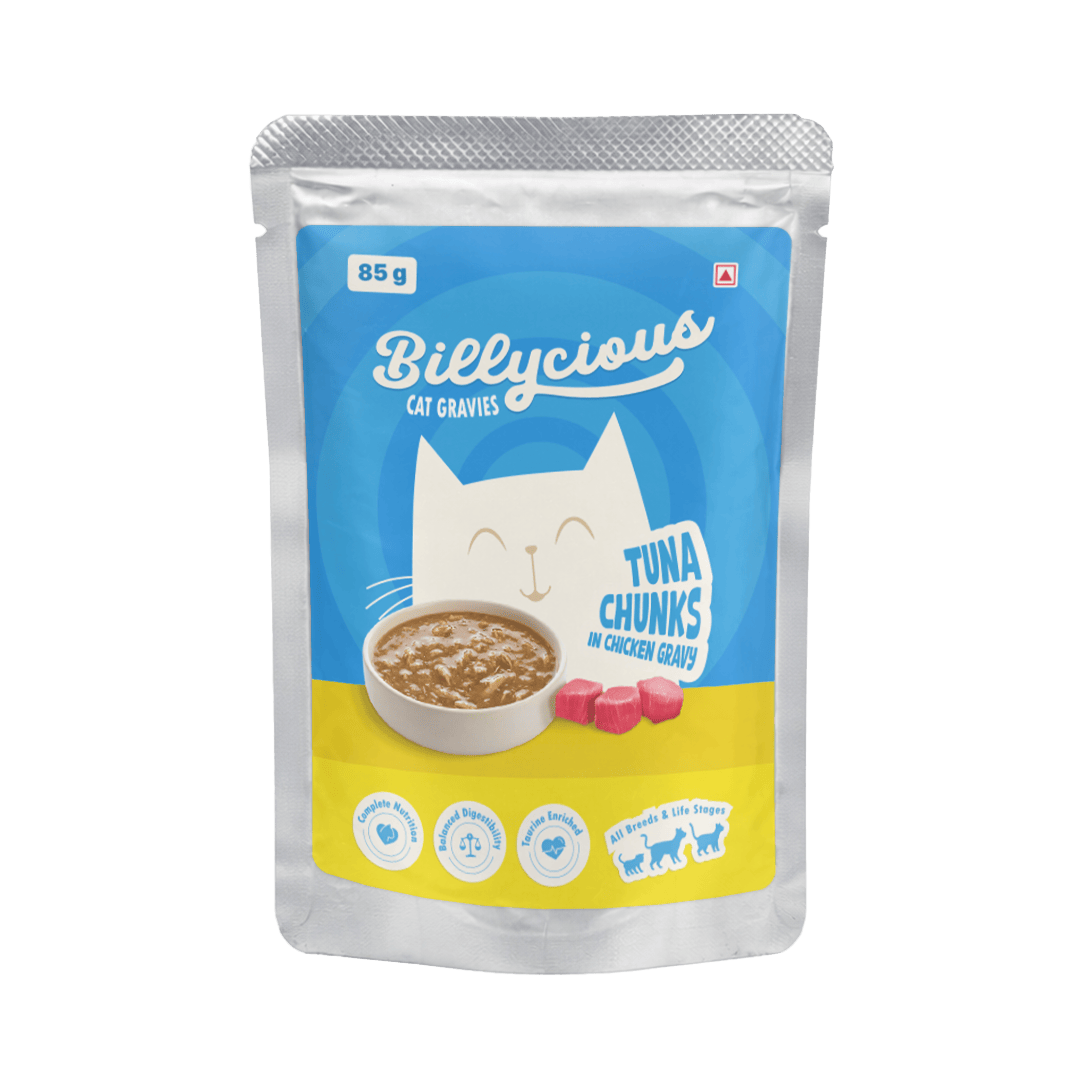 Billycious Tuna Chunks in Chicken Gravy Wet Cat Food, 85g