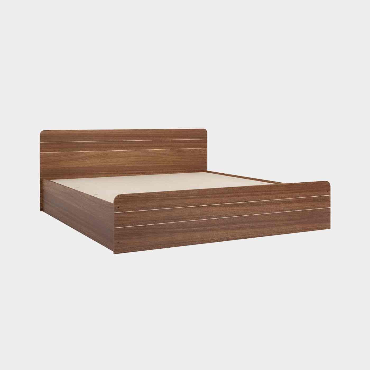 Valancia King Size Box Bed - Leon Teak Finish
