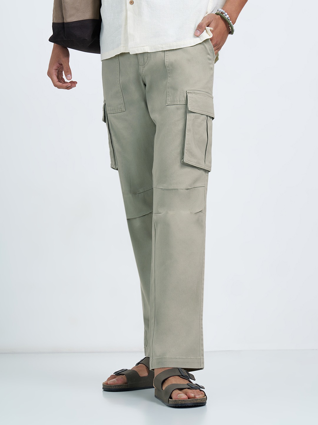 Sage Solid Utility Cargo Pants