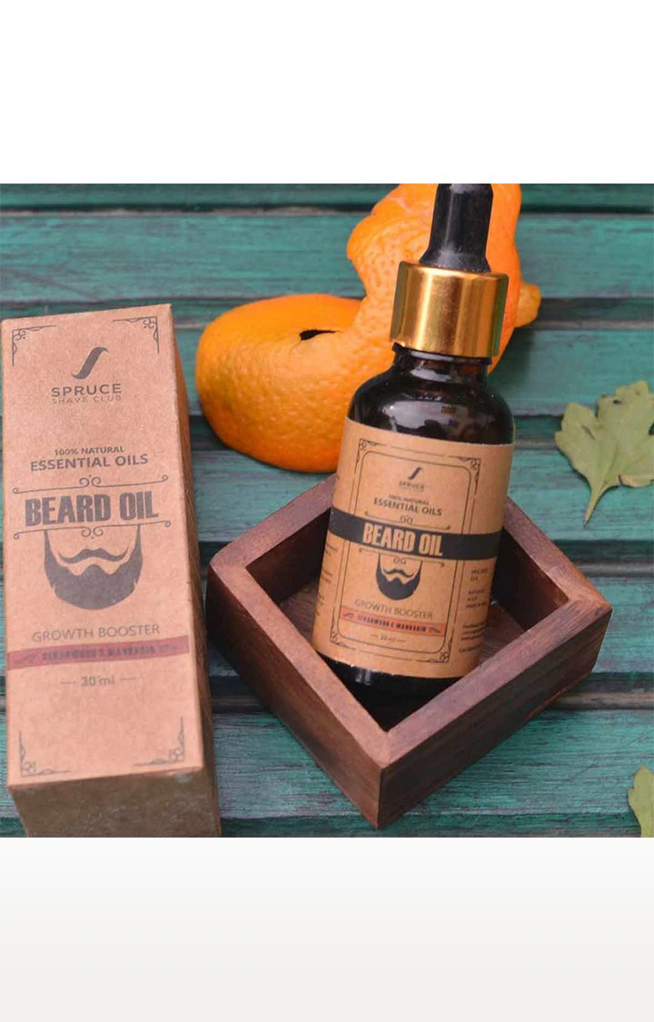 Spruce Shave Club | Spruce Shave Club Beard Growth Oil For Men| 100% Natural | Cedarwood & Mandarin 3