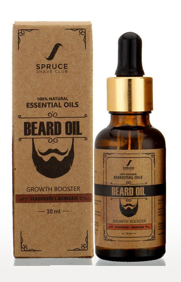 Spruce Shave Club | Spruce Shave Club Beard Growth Oil For Men| 100% Natural | Cedarwood & Mandarin 0