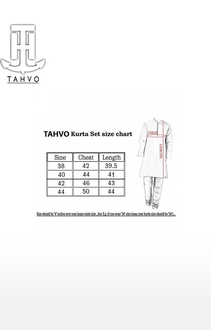 TAHVO | Tahvo Men White Slim Fit Kurta  4