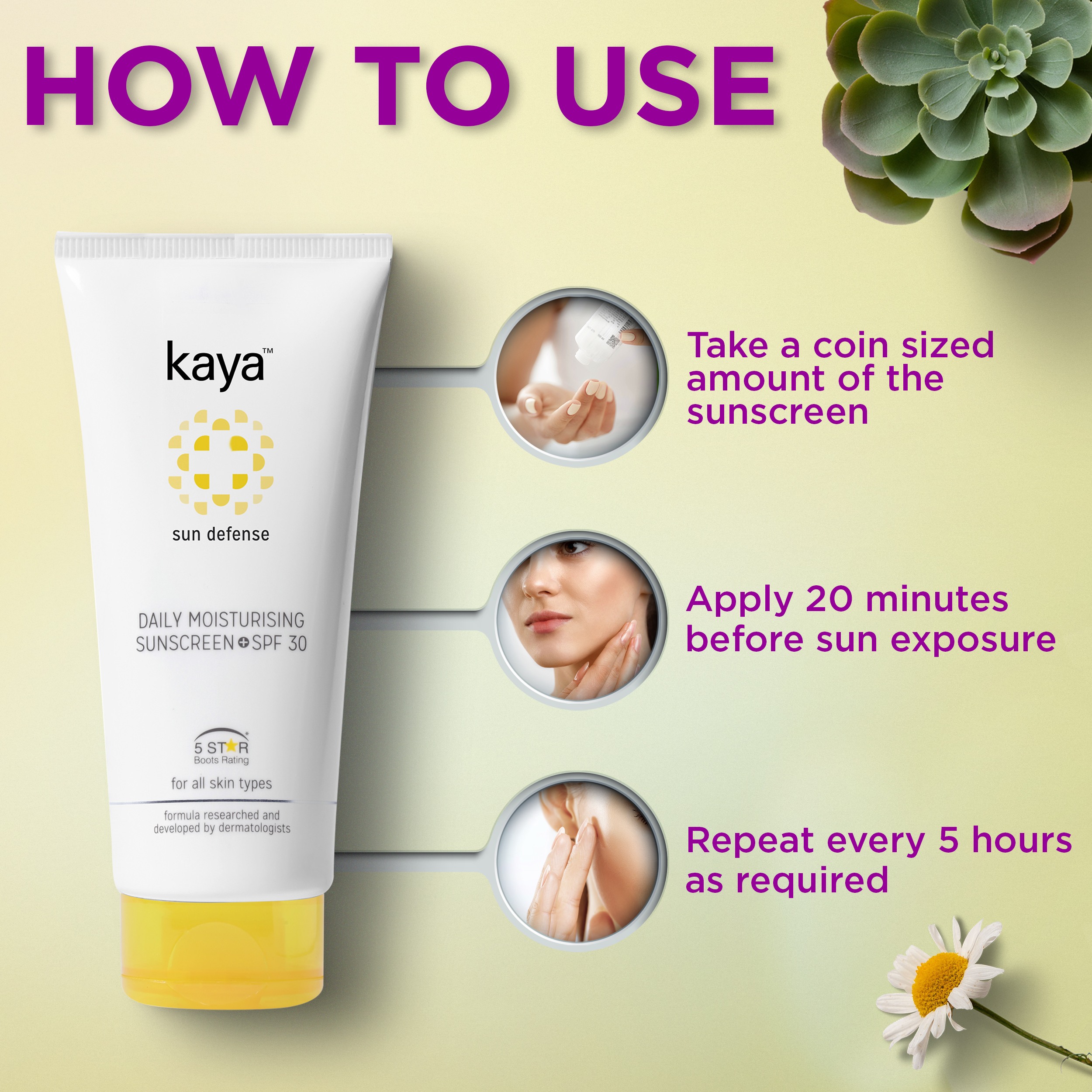 kaya Daily Moisturizing Sunscreen Spf 30