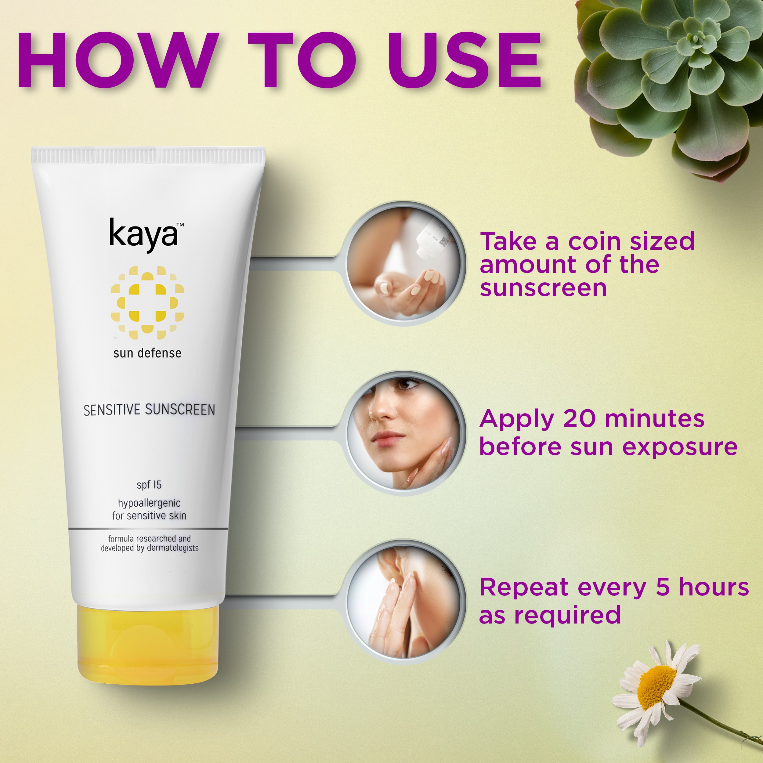 kaya Sensitive Sunscreen Spf 15