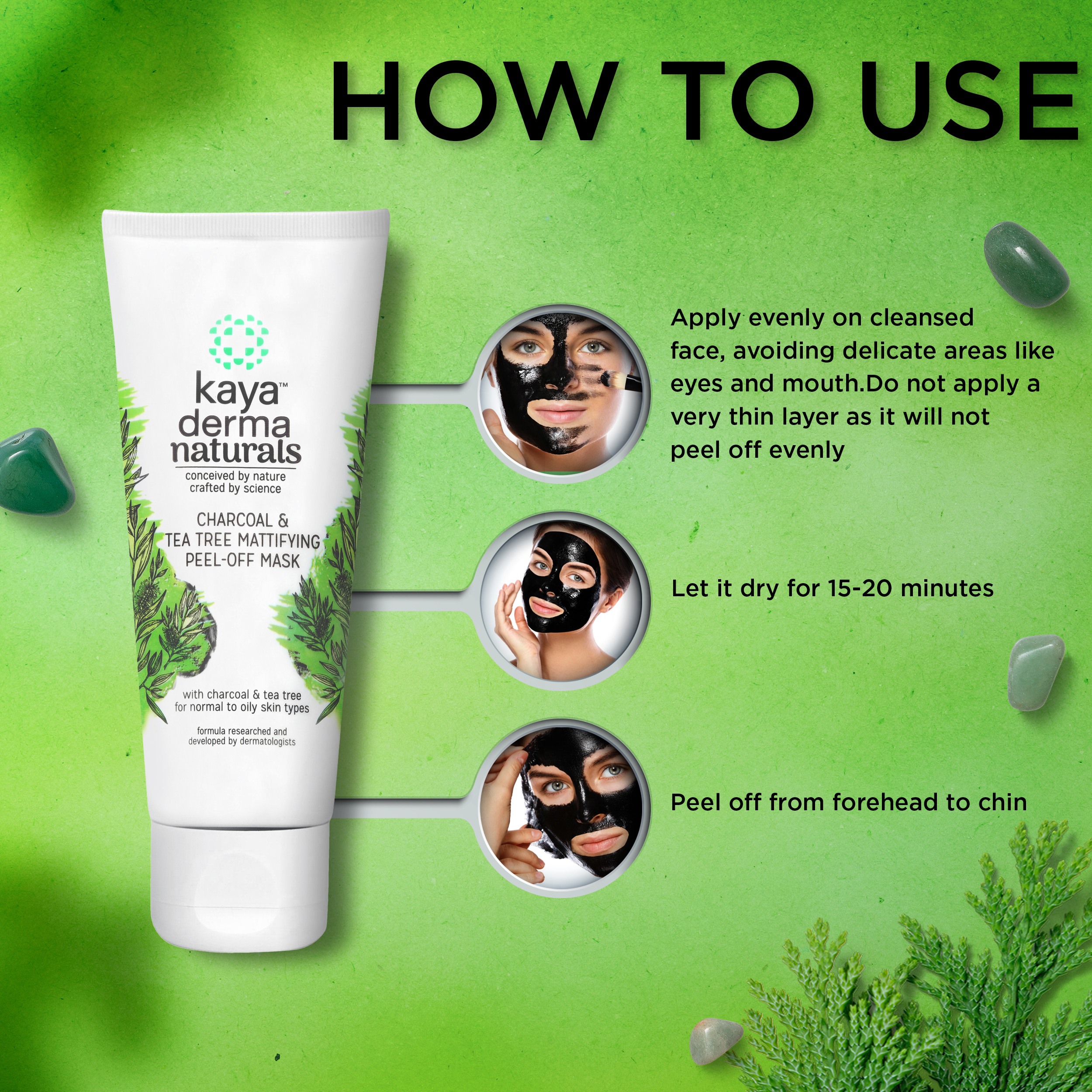 kaya Charcoal & Tea Tree Mattifying Peel-Off Mask