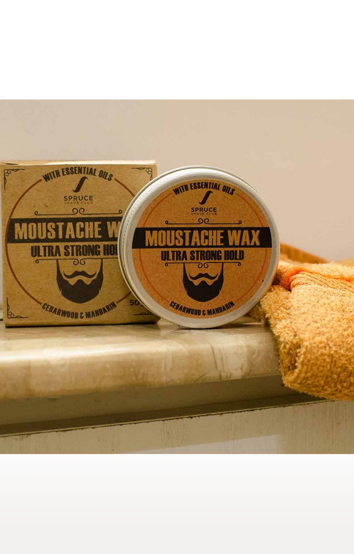 Spruce Shave Club | Spruce Shave Club Beard & Moustache Wax | Ultra Strong Hold | Natural Wax | Cedarwood & Mandarain 5