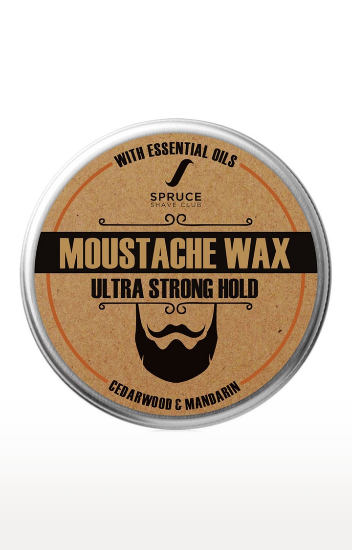 Spruce Shave Club | Spruce Shave Club Beard & Moustache Wax | Ultra Strong Hold | Natural Wax | Cedarwood & Mandarain 0