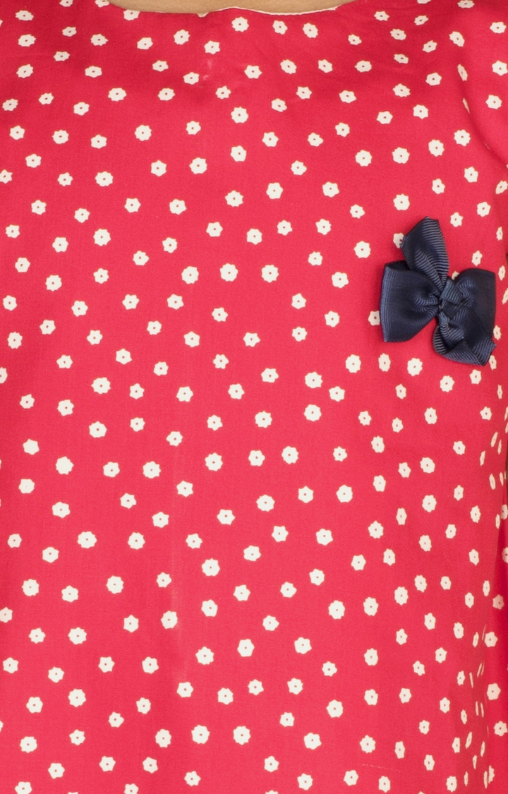 Ribbon Candy | Red & Navy Blue Printed Dresses 4