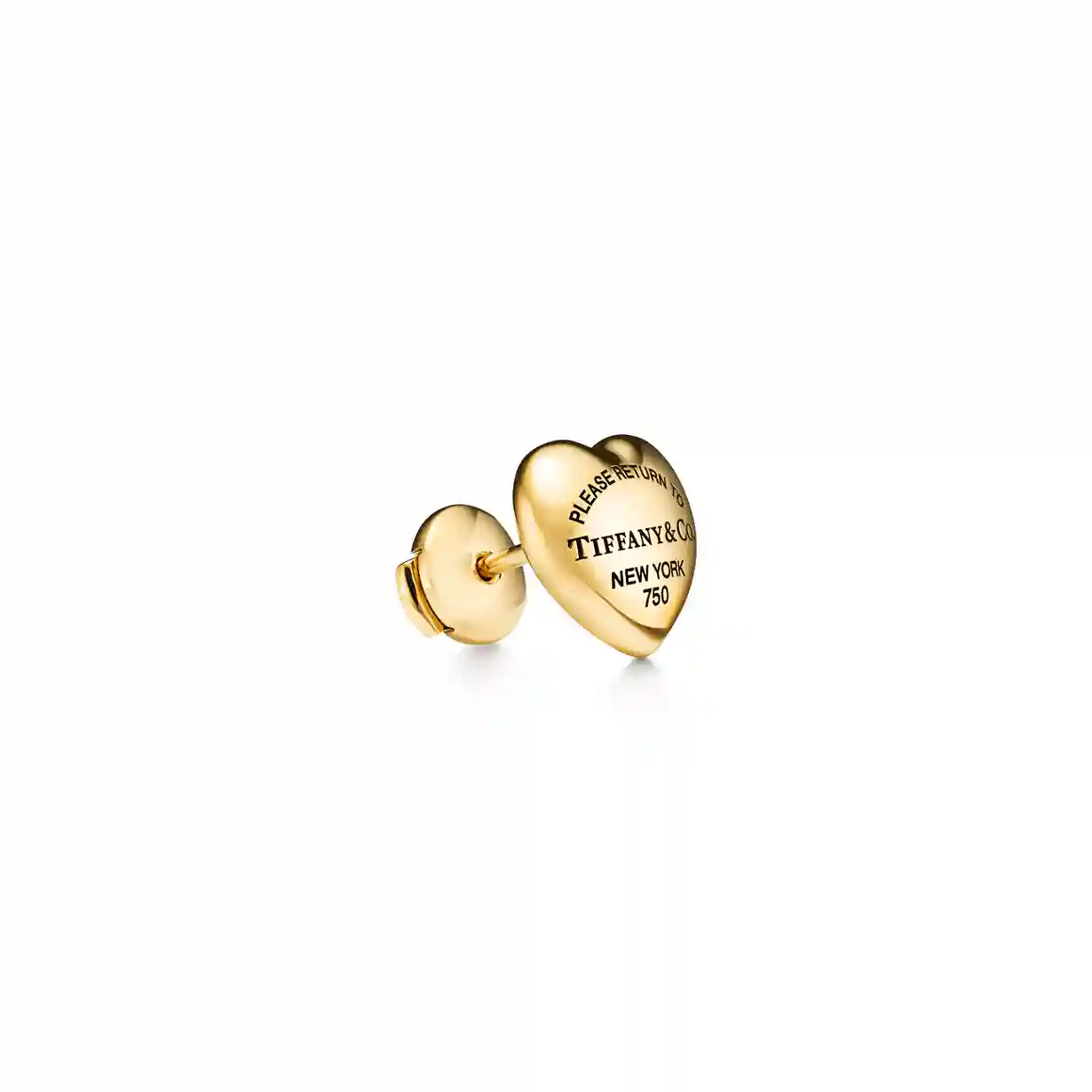 Return to Tiffany®: Full Heart Earrings in Yellow Gold