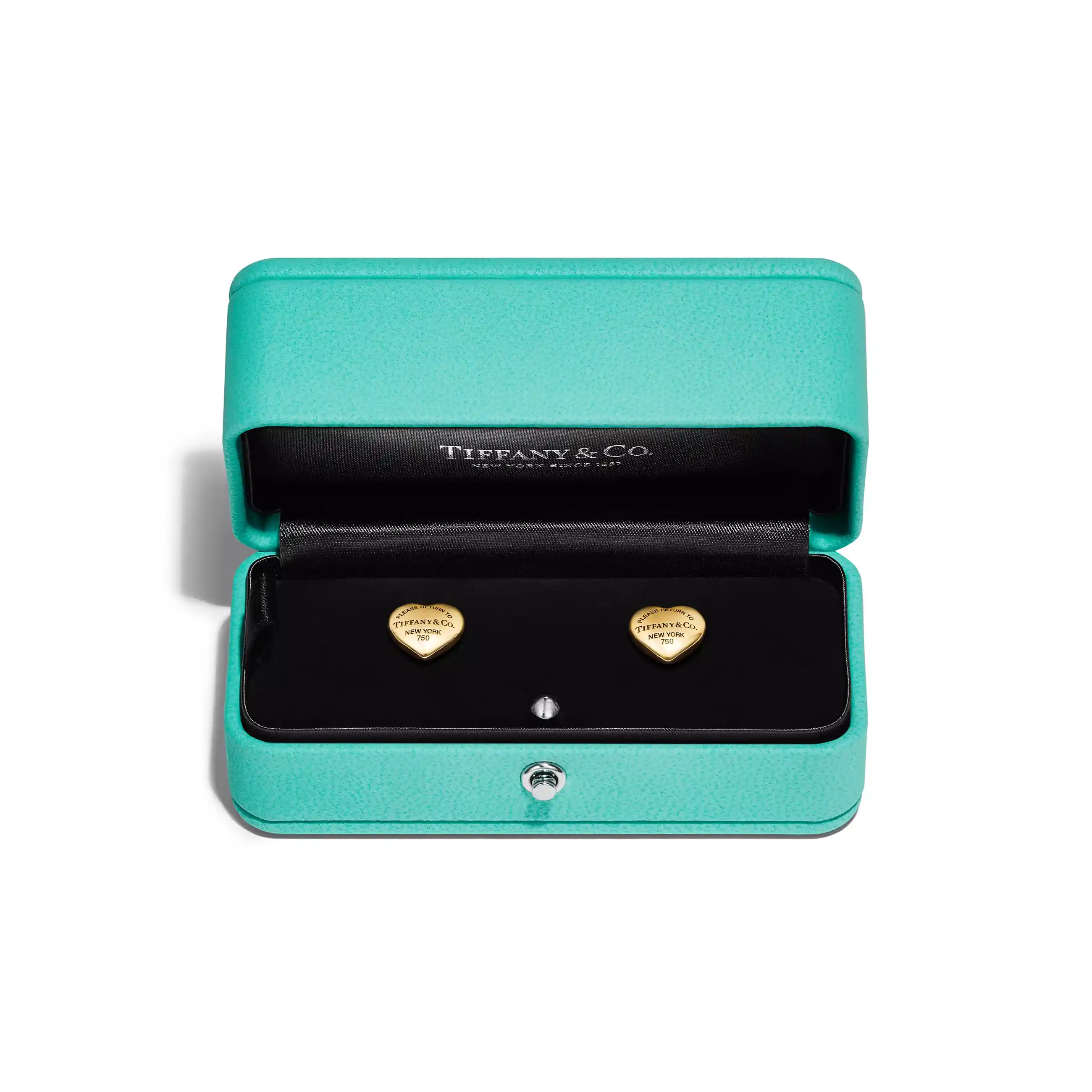 Return to Tiffany®: Full Heart Earrings in Yellow Gold