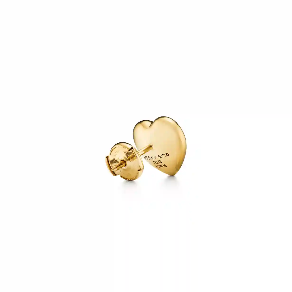 Return to Tiffany®: Full Heart Earrings in Yellow Gold