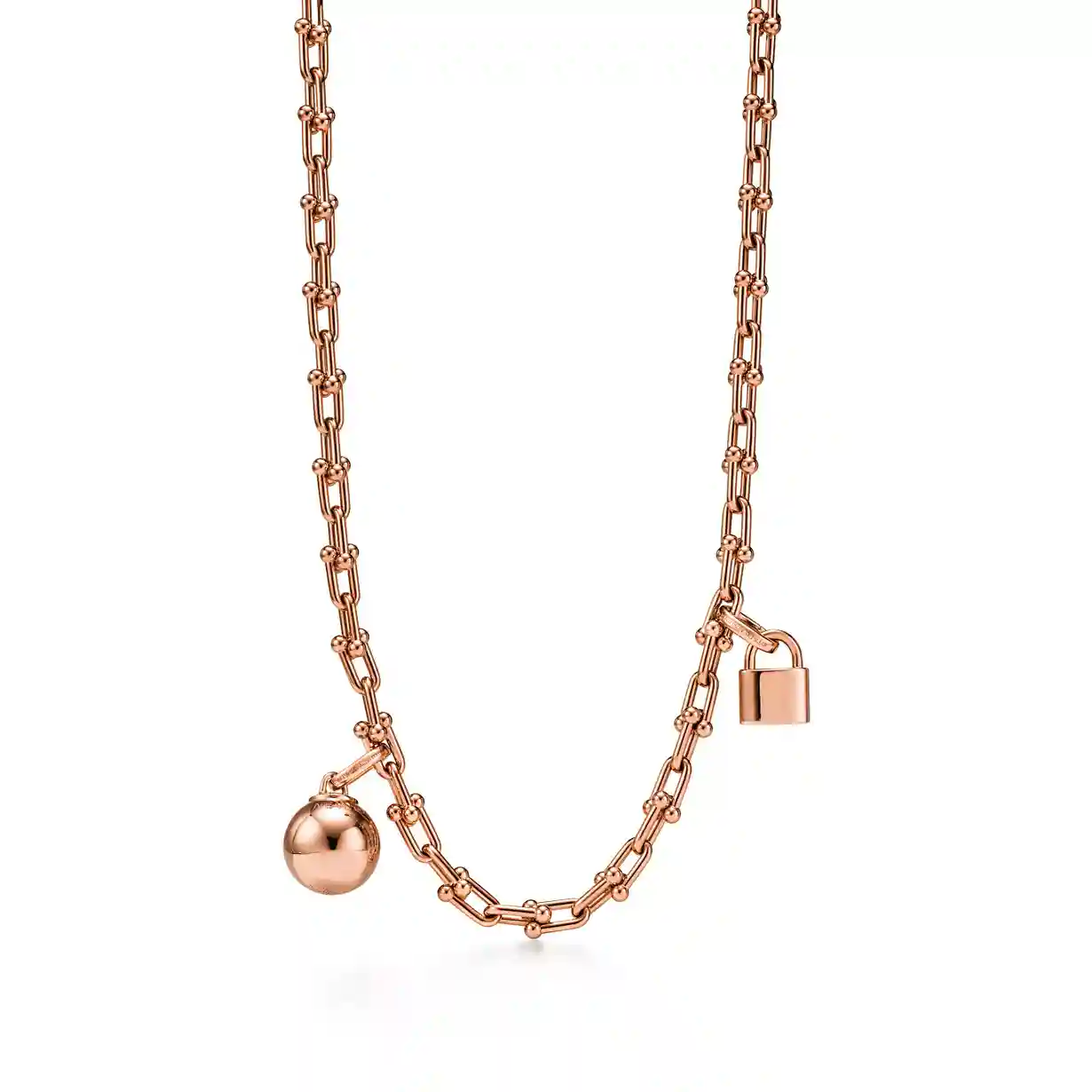 Tiffany HardWear: Small Single Wrap Necklace in Rose Gold