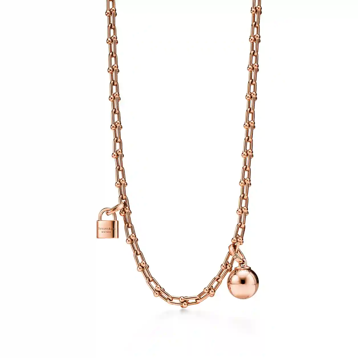Tiffany HardWear: Small Single Wrap Necklace in Rose Gold